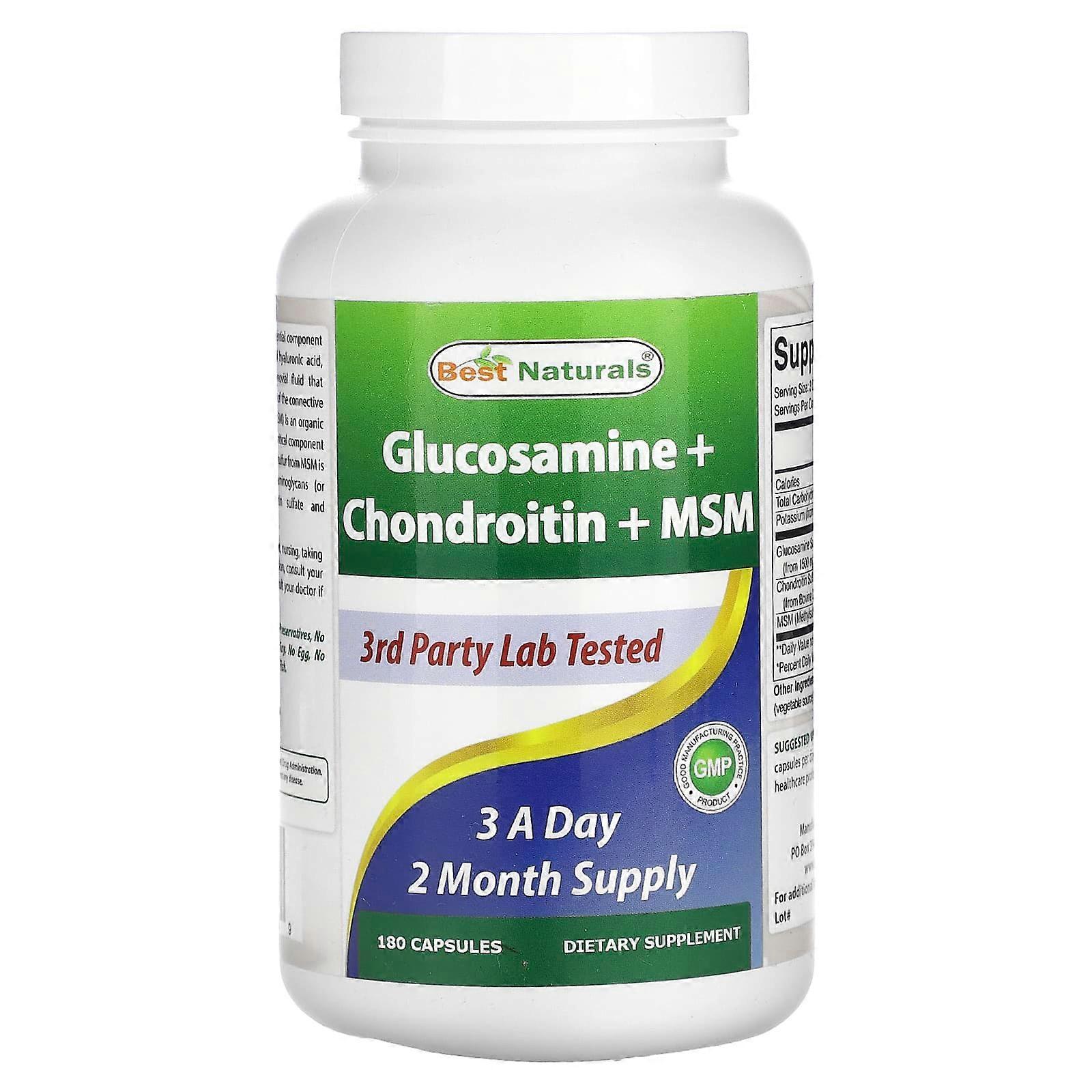 Glucosamine + Chondroitin + MSM, 180 Capsules
