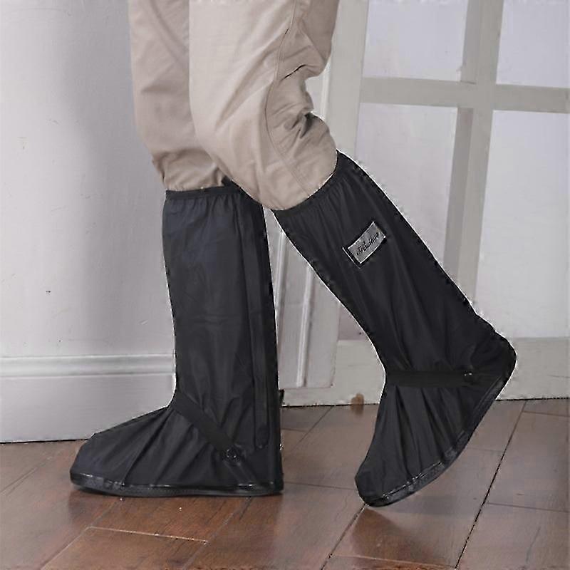Black Waterproof Rain Boot Shoe Cover with reflector (1 Pair)