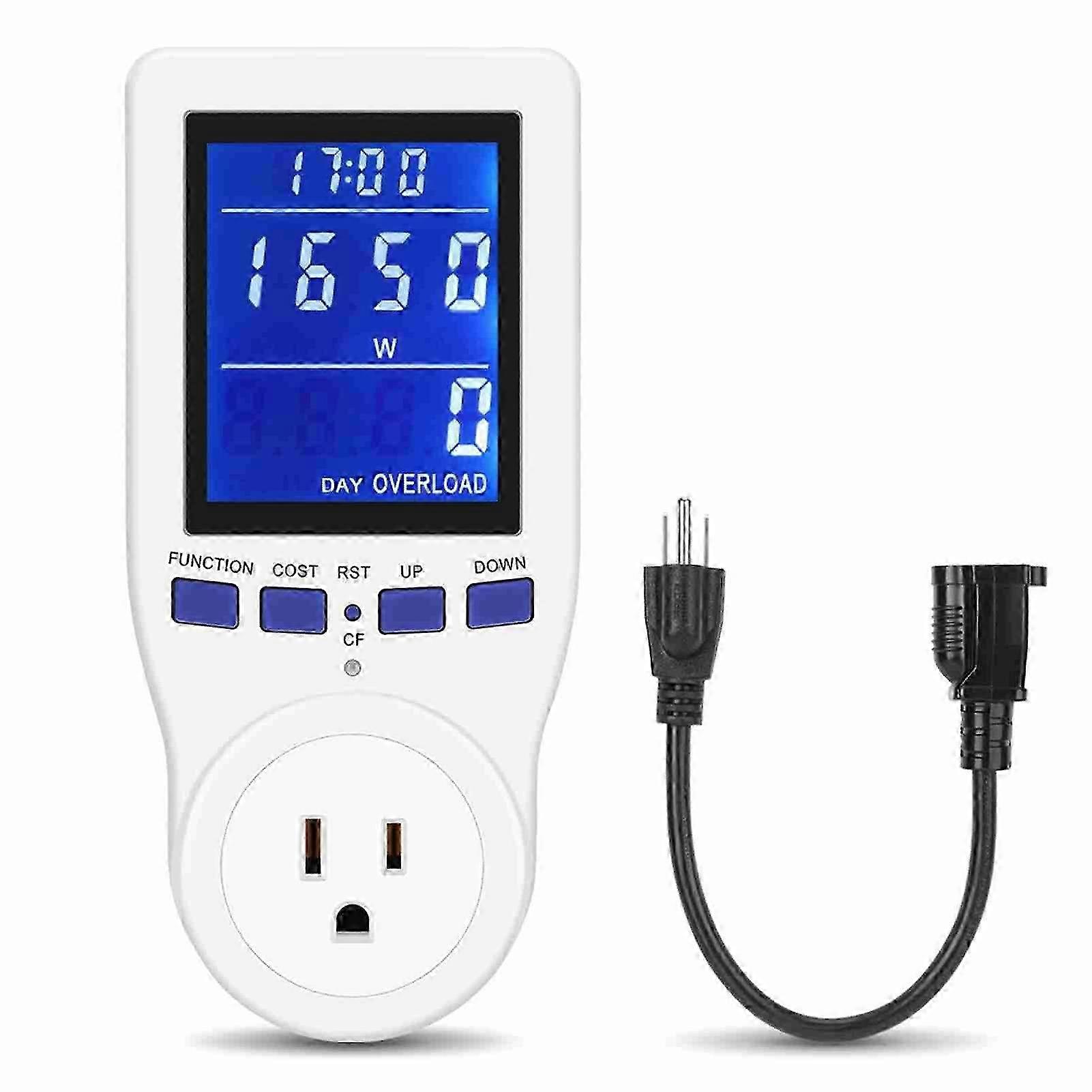[2019 Upgrade] Electricity Usage Monitor Power Meter Plug Extension Cord Home Electrical Analyz