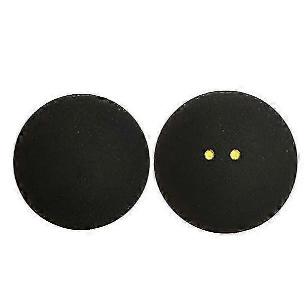 2 stuks Squashballen Two-Yellow Dots Low Speed Training Squash Ballen Zwarte Rubberen Racketballen, Zeer Geschikt voor Buitensporten