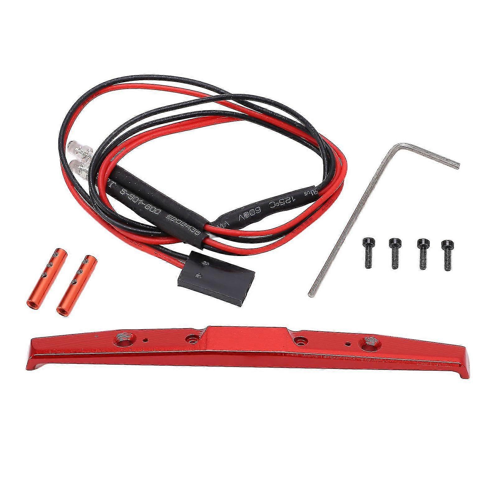 Rc Metal Aluminum Alloy Front Bumper With Led Light For Axial Scx24 Axi00001 1/24 Rc Carred 25-26s