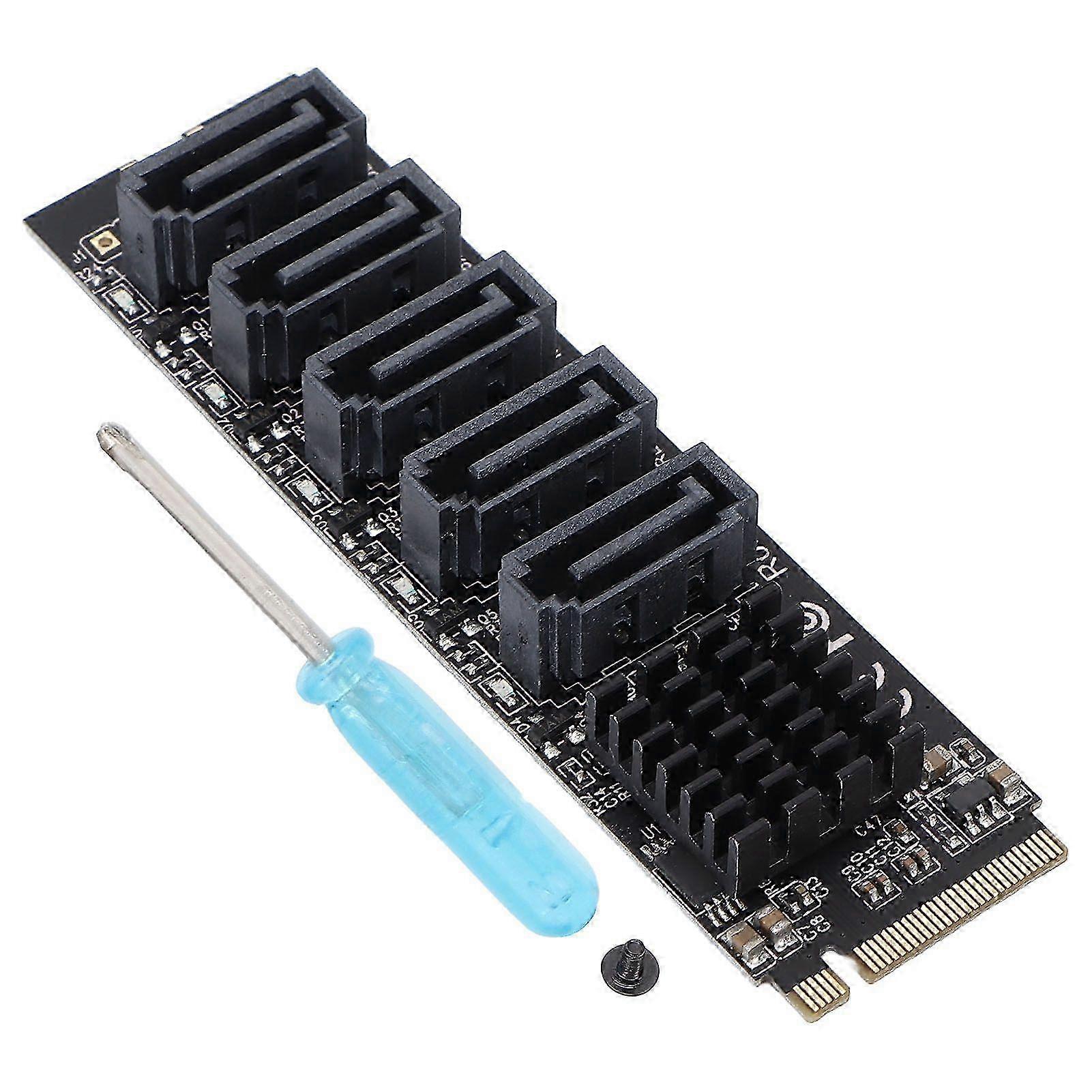 PH56 M2 PCIE 3 5 Port Hard Disk Expansion Adapter Card Support PM Function Computers Accessories