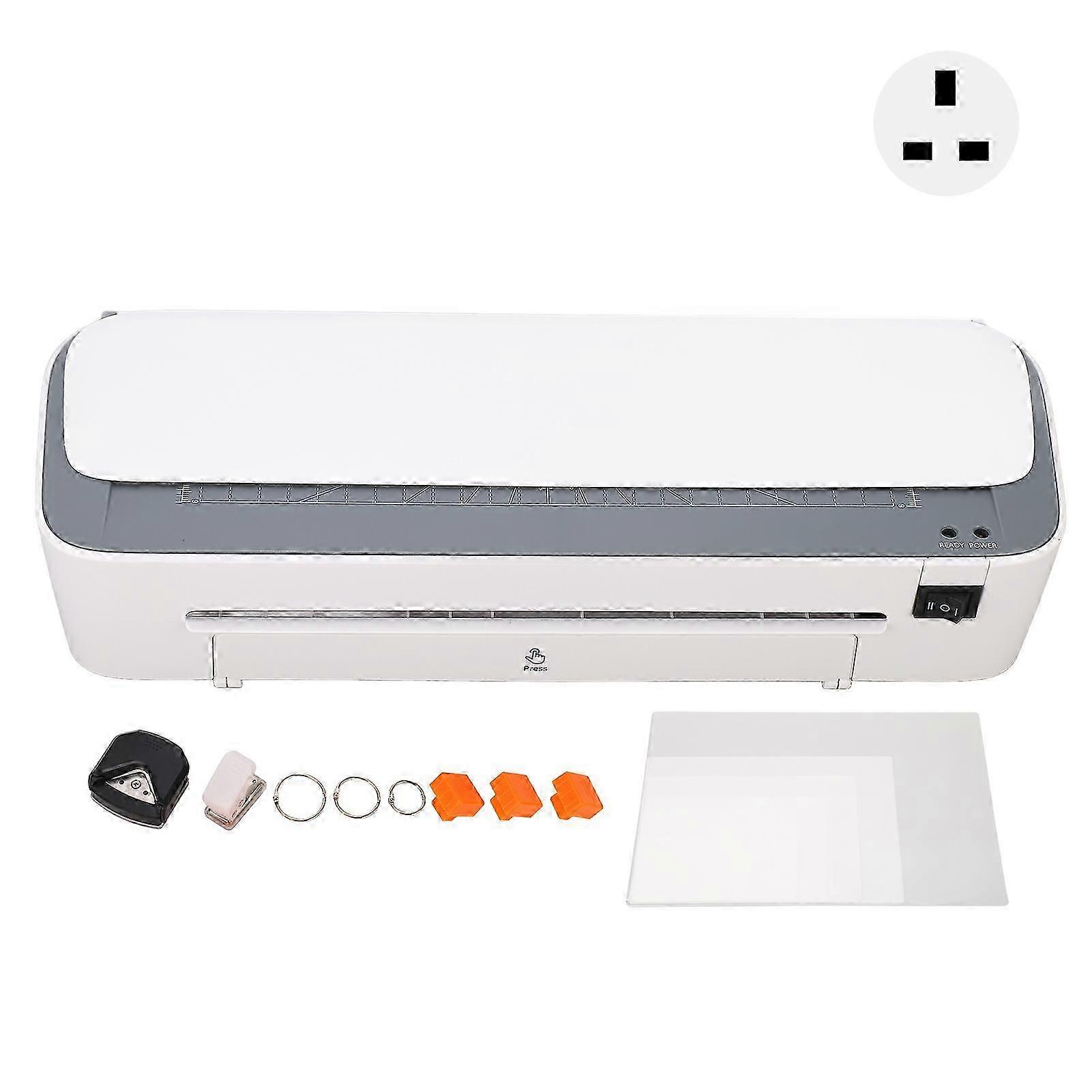 25-26 Laminator Machine A4 Desktop Hot Cold Laminating Thermal with Paper Cutter Corner Rounder for Office School Business