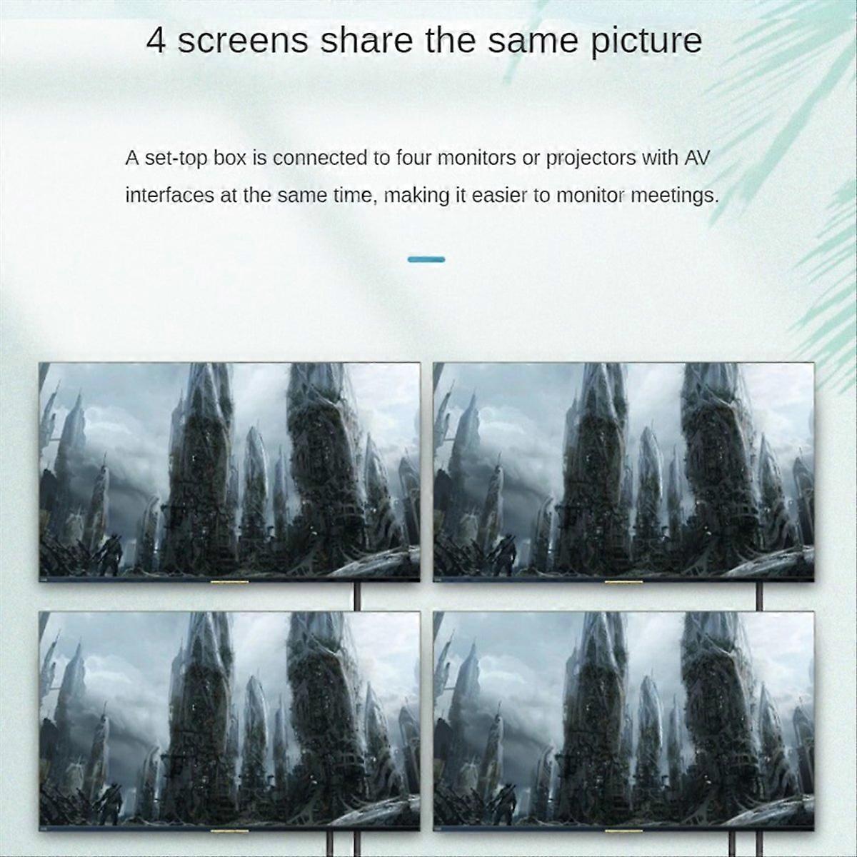 AV Component Video Audio Splitter 1 in 4 Out, for DVD HDTV EU Plug