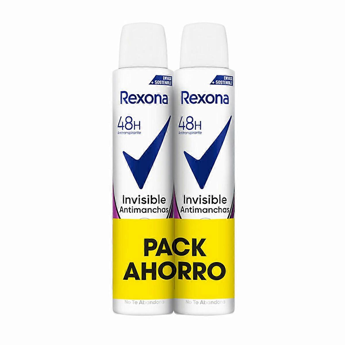 Deodorant Rexona 48h Invisible 200 ml (2 pieces) 