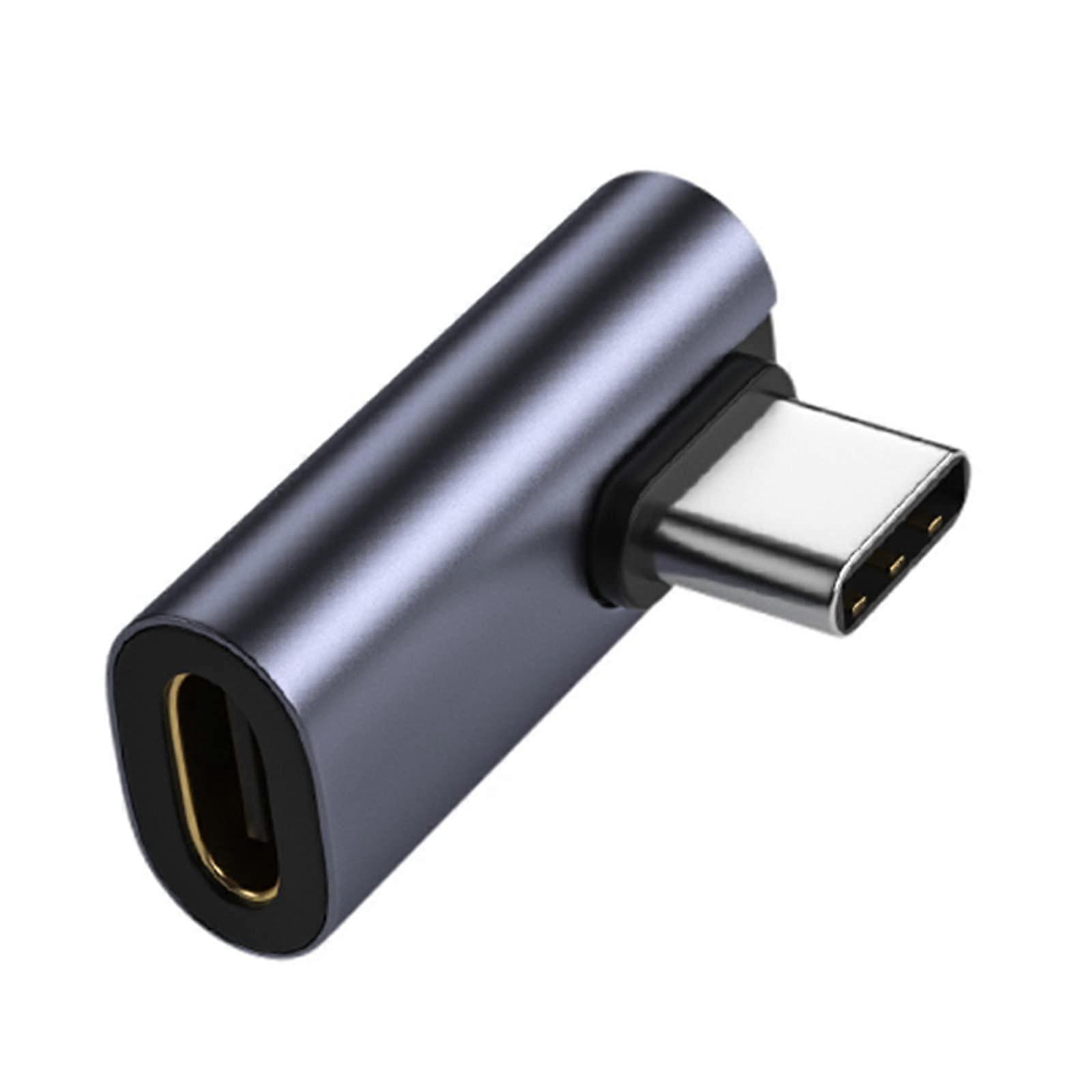 USB C Adapter 90 Degree Male to Female Extender for Fast 3.1 Data Transfer and Charging