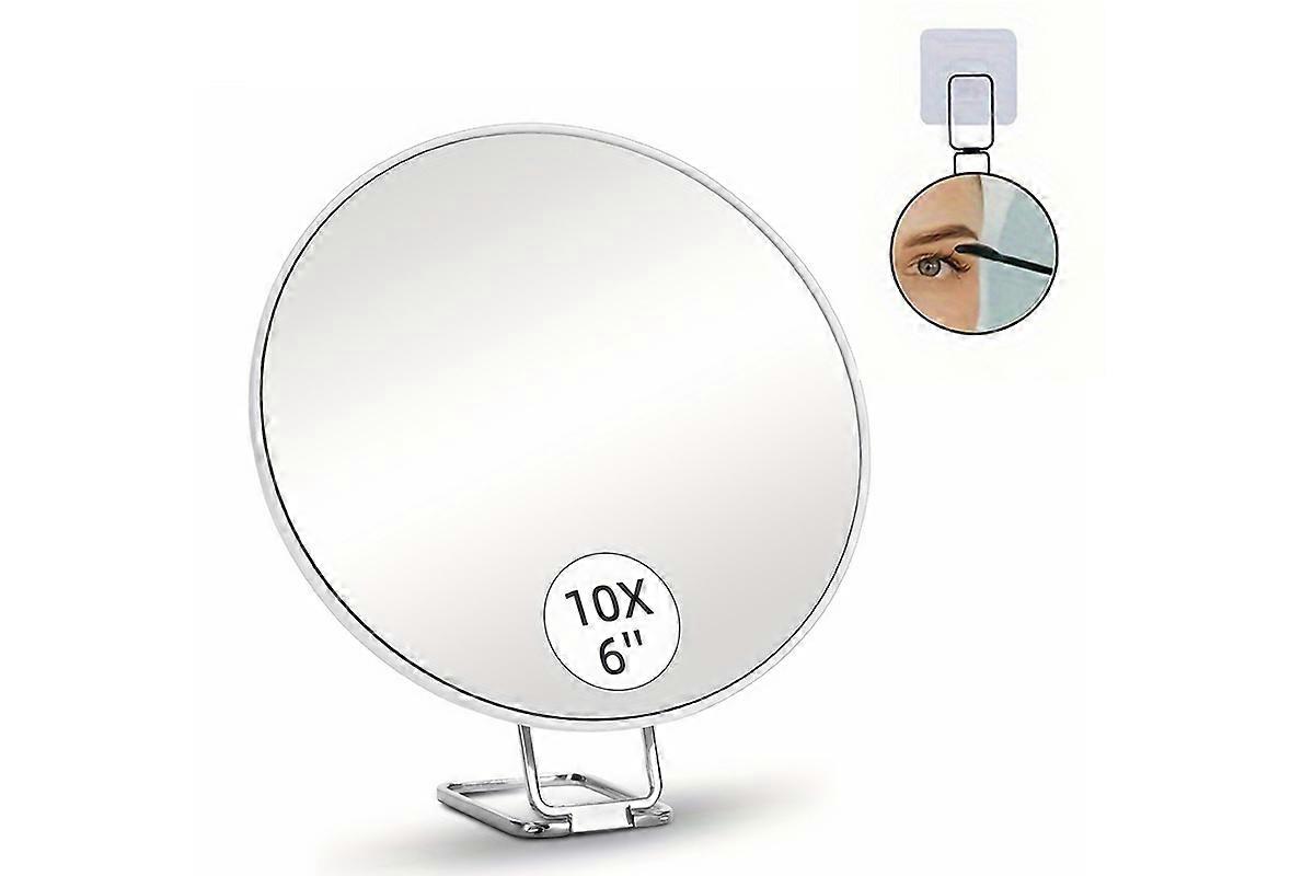 Round Magnifying Makeup Mirror With 3 Suction Cups 360 Degree