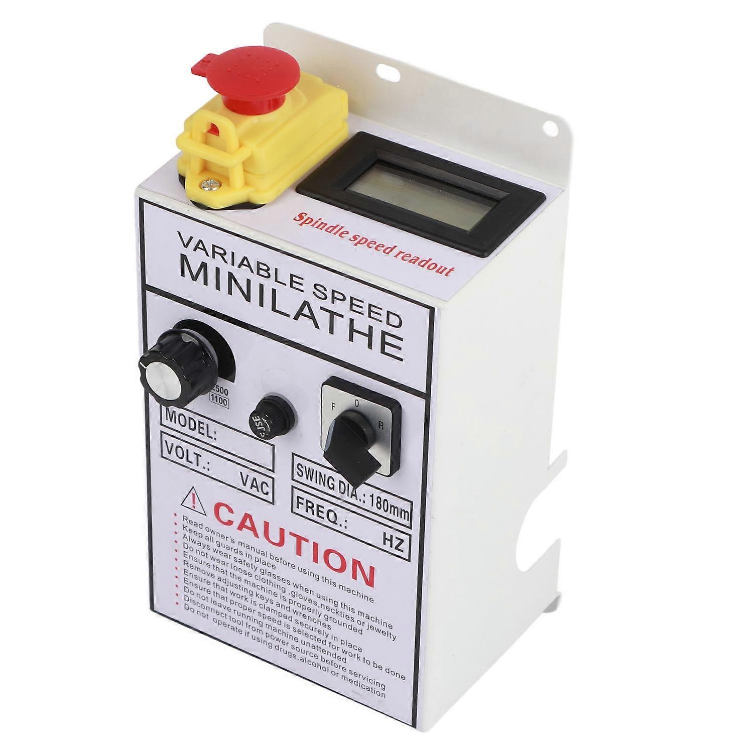 Lathe Control Box Speed Controller Assembly Switch Fuse for 0618‑3B 0618 AC 220V