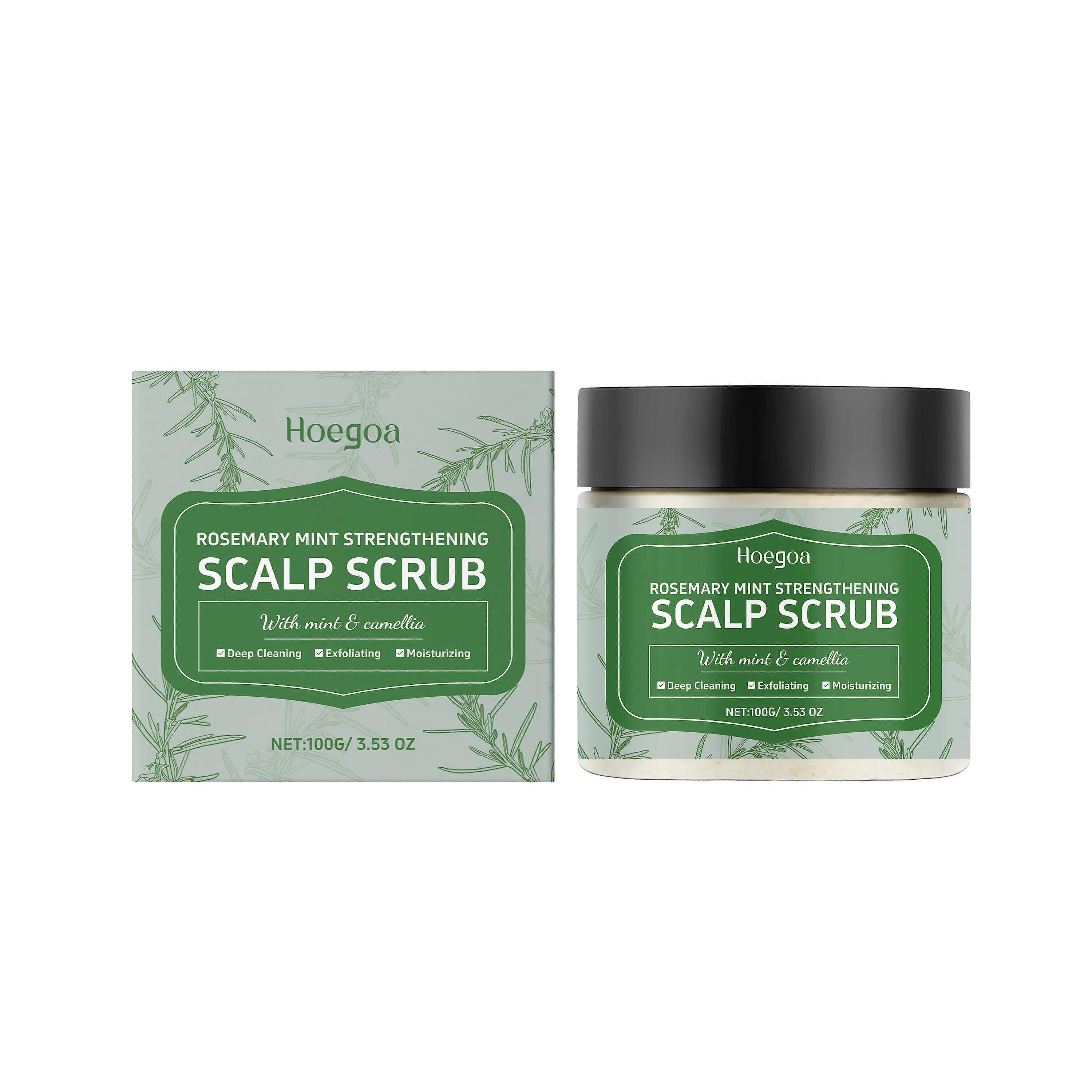 Hoegoa Gentle Exfoliating Scrub For Scalp Cleansing And Hair Root Care, Sea Salt And Mint Refreshing Nourishment