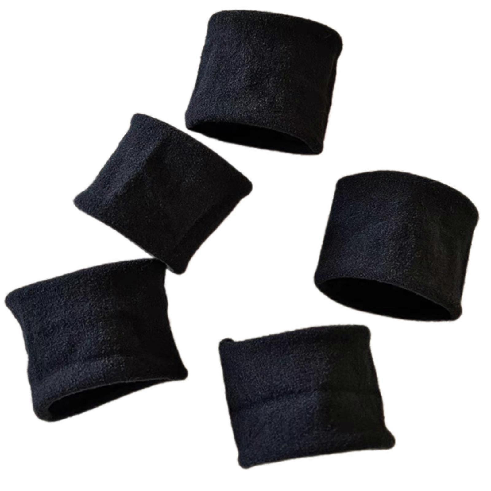 5Pcs gaucherie Elastici Dei Capelli Larghi Resistenti Con Elasticità Per Code Di Cavallo Alte Design Senza Cuciture Allenamento Running Bands colore