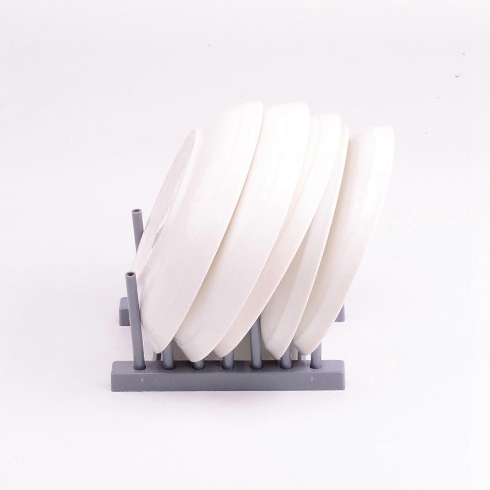Plastic Dish Plate Drain Rack,Kitchen Tableware ,Tray Holder Grey