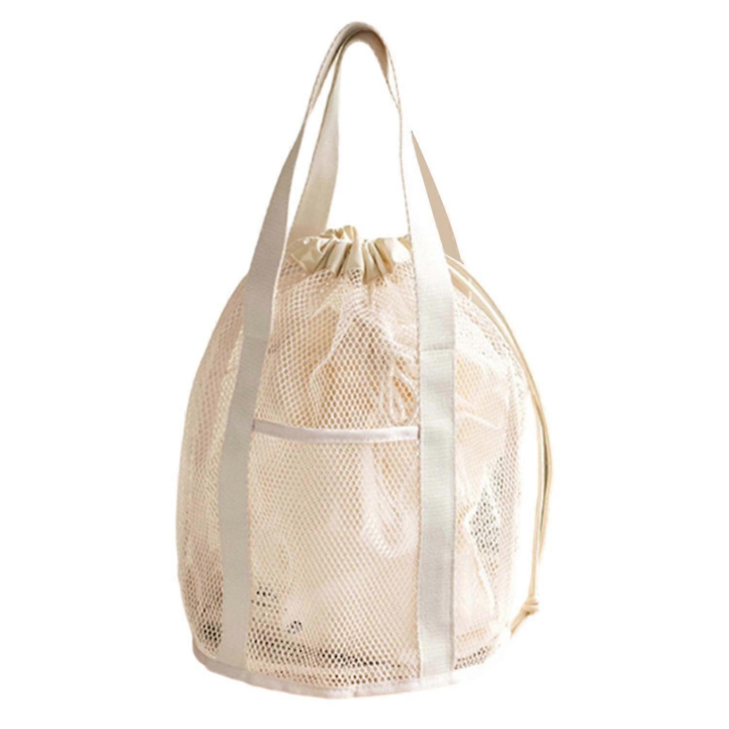 Mesh Toiletry Bag, Large Capacity Foldable Lightweight Handheld Travel Organizer for Dry Essentials