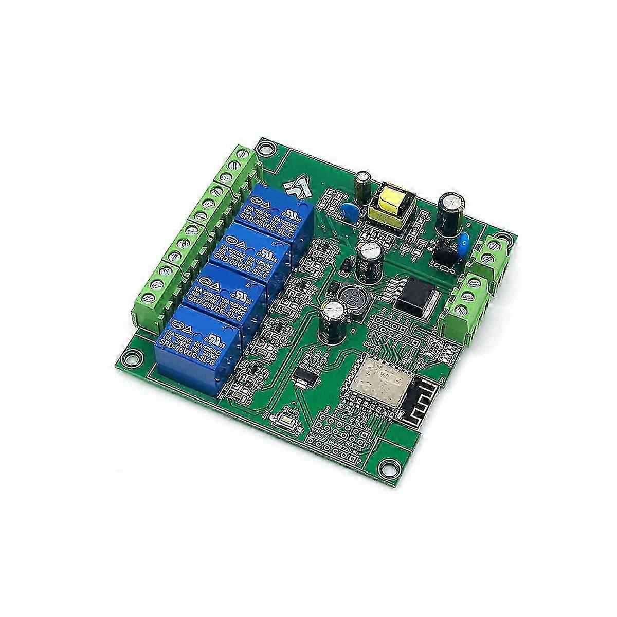 4 Channel ESP8266 Wireless WIFI Relay Module ESP-12F Development Board AC90-250V/DC7-30V/5V E- APP