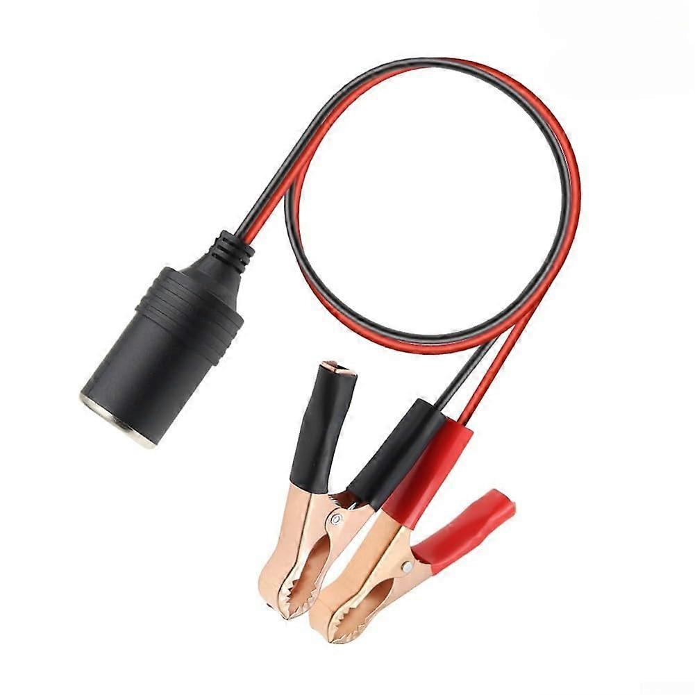 12V 50A Battery Clamp Adapter With Female Socket Connector And Crocodile Clips For 12V Car Battery Devices