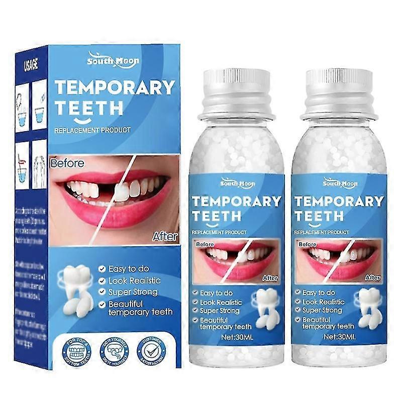 2pcs Temporary Tooth Repair Kit Teeth & Gaps Falseteeth Solid Glue Denture Adhesive