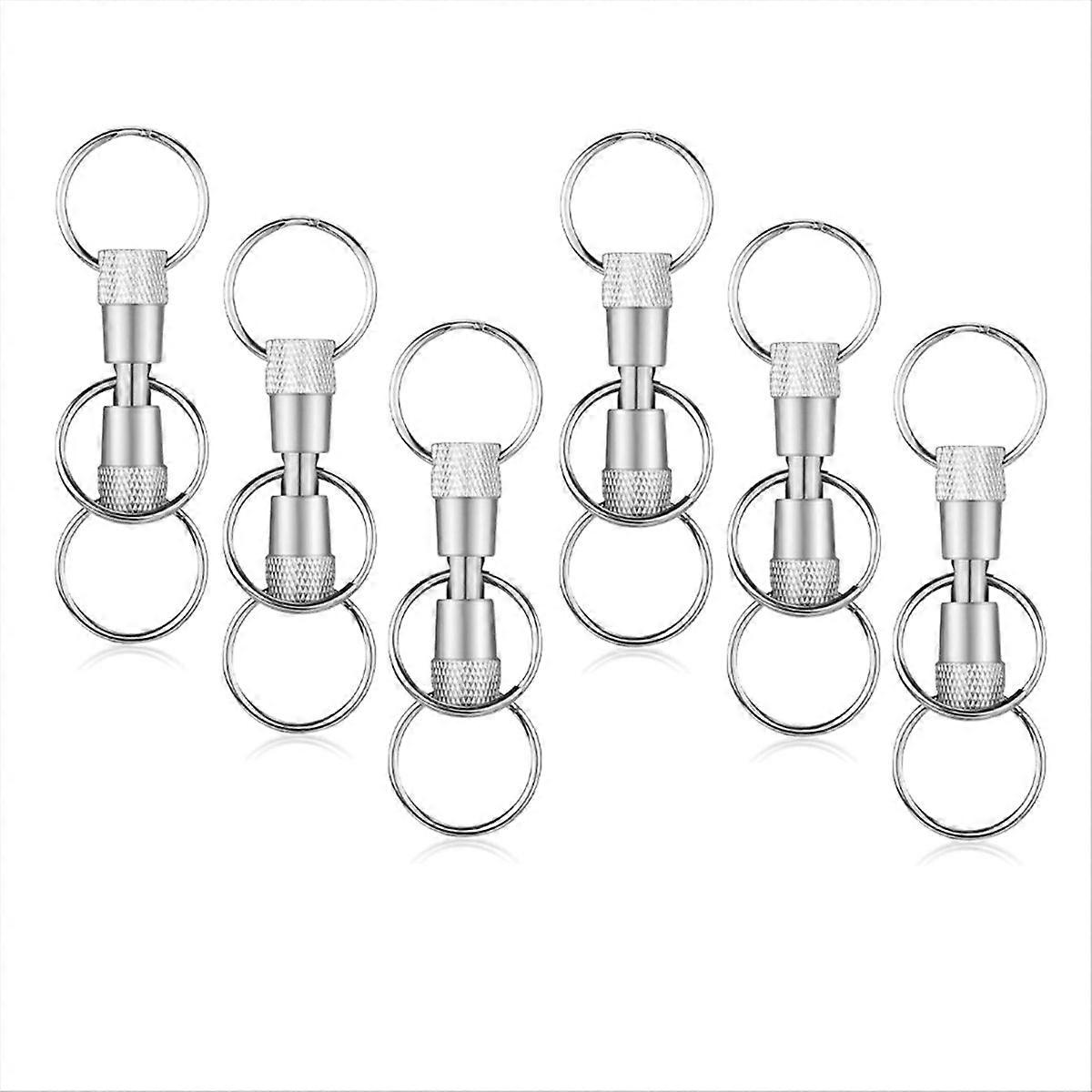 3-Way Quick Release Keychain Detachable Key Rings Pull Apart Separate Quick Disconnect Release Conve