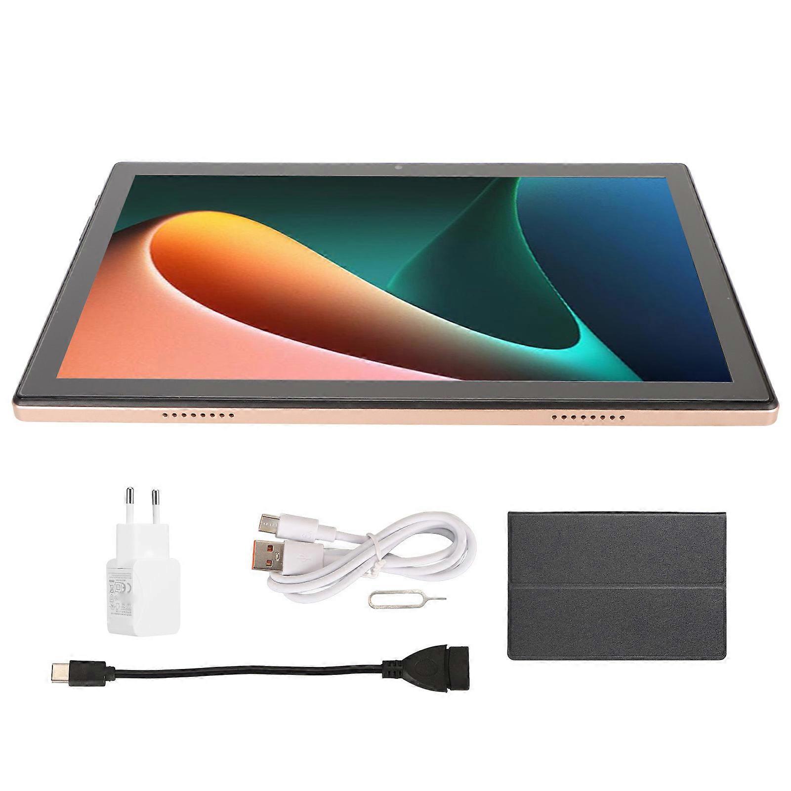 10.1 Inch Tablet 8 Core 8GB RAM 256GB ROM 5G WiFi 1960x1080 Resolution with Case EU Plug