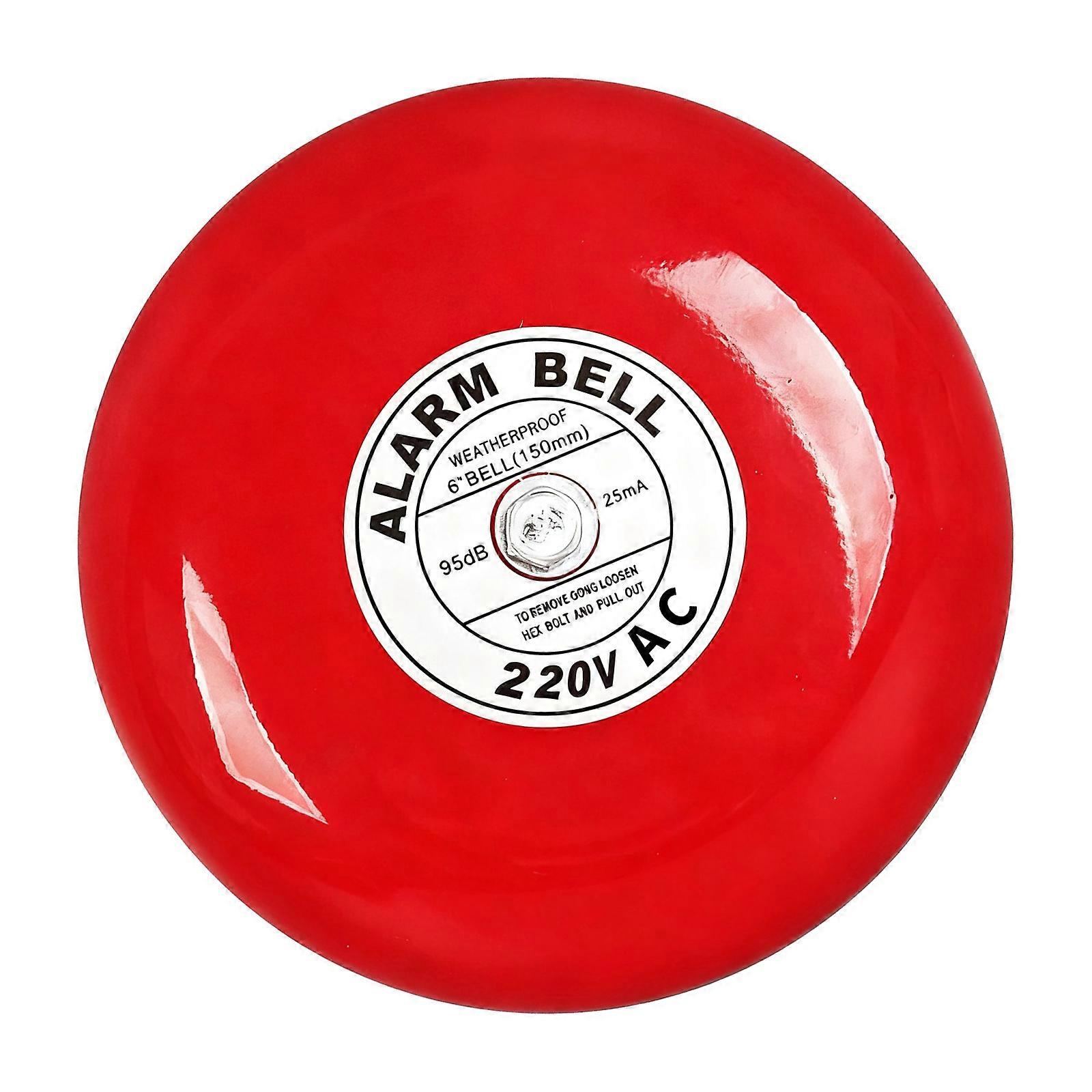 Strong Metal Emergency Alerts Siren 6 Inch 95dB Loud Warning Tone Weatherproof Design For Home Office Security Multicolor