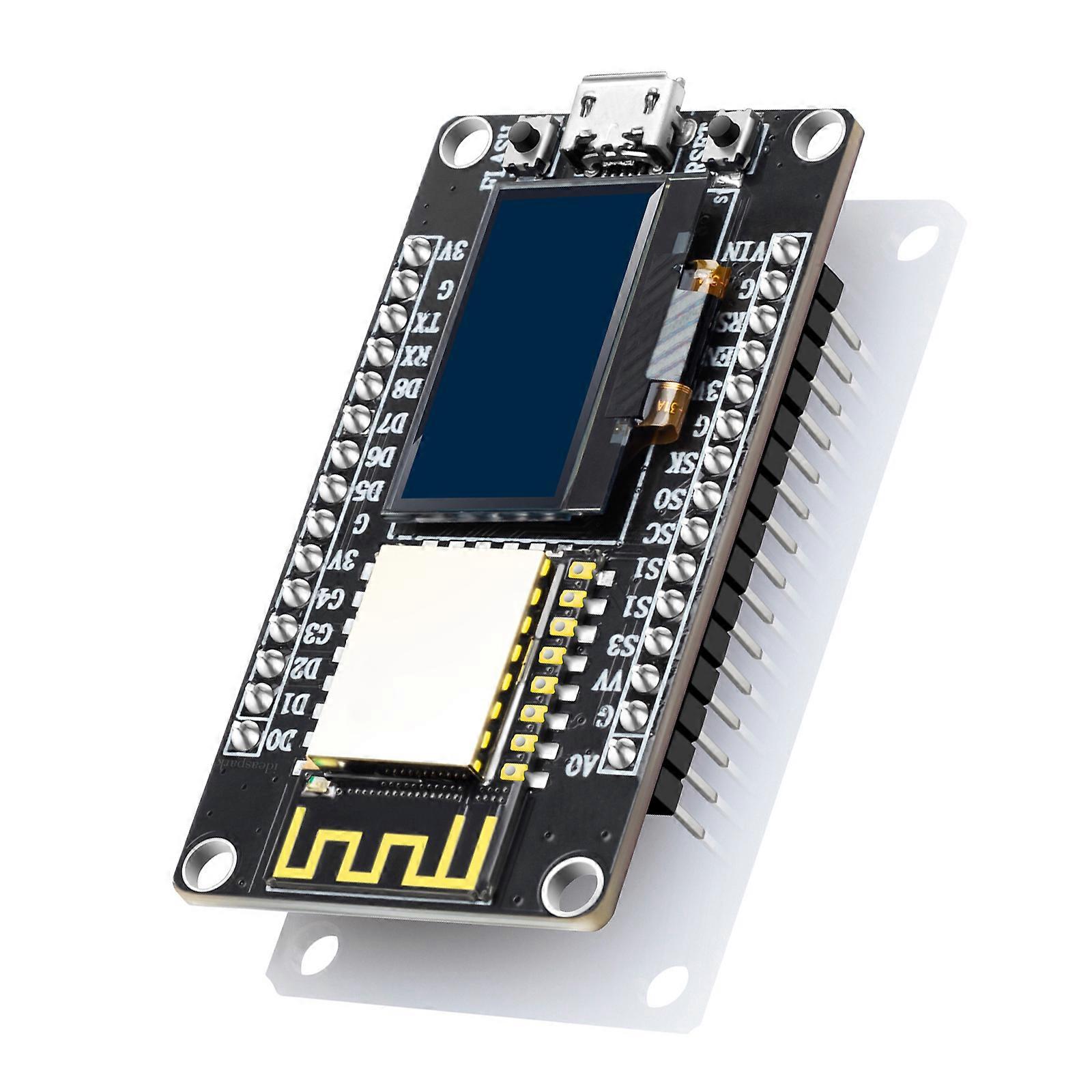 Microcontroller Board With Screen 8266 WiFi Module CH340G Driver USB Power for IoT Projects Programming Multicolor