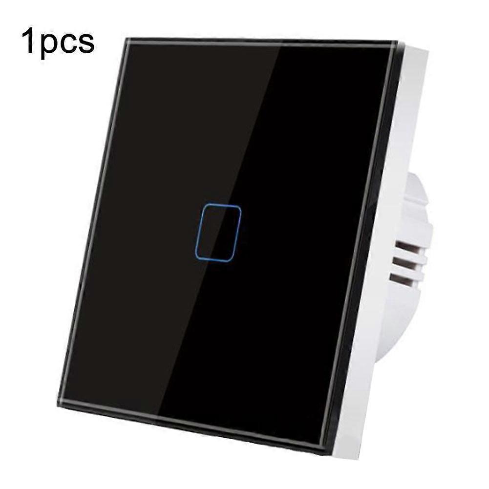Wall Touch Switch 220V EU Crystal Glass Panel 1/2Gang 1 Way Light Sensor Switche