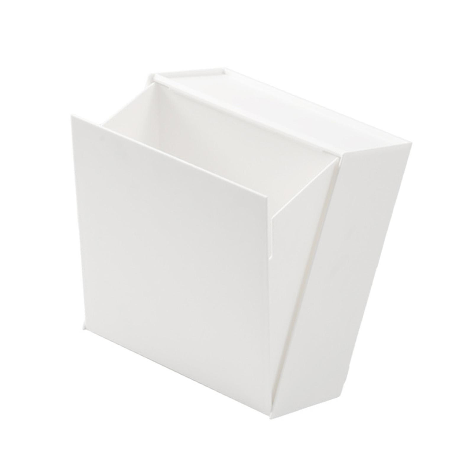 Convenient Wall Mounted Storage Box Flips Lid Designs Fashion Accessory Portable for Efficient Space Utilization  White