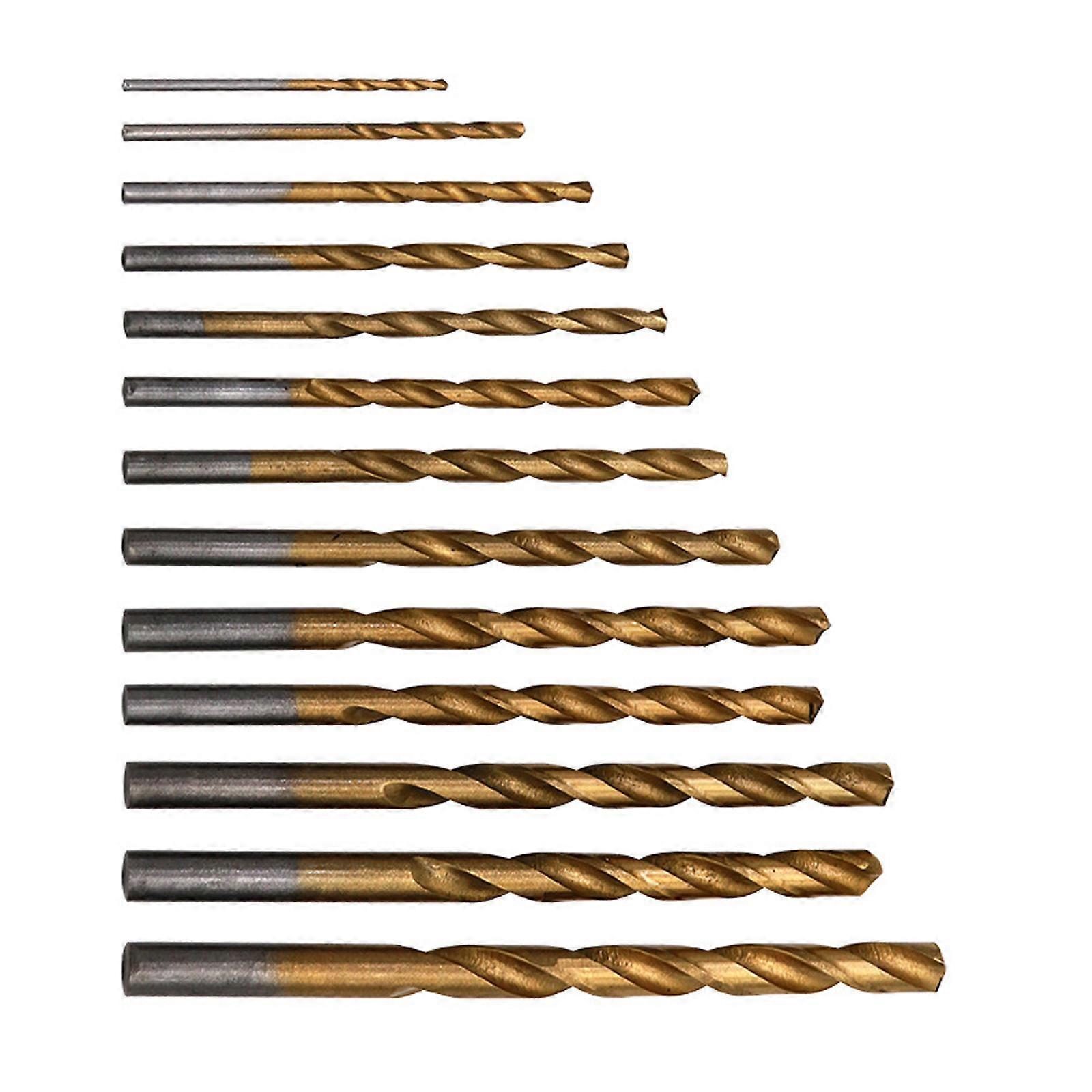 13Pc Sturdy Quality  Round Shank Twist Drill Bit Set Designed for Multi Material Drilling in Homes Improvement Tasks Multicolor
