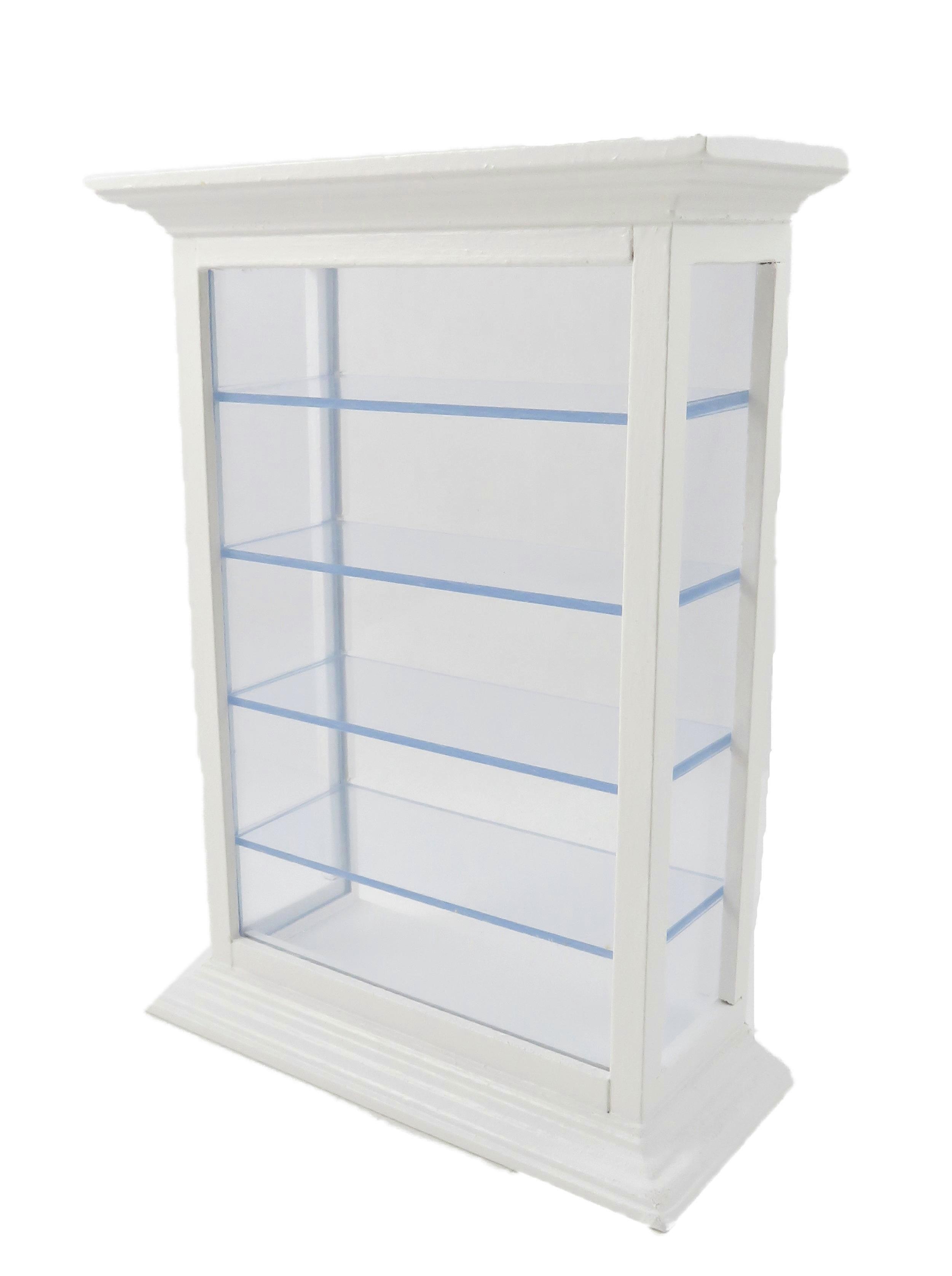 Dolls House White Shelf Display Cabinet Unit Shop Fitting Store Furniture 1:12