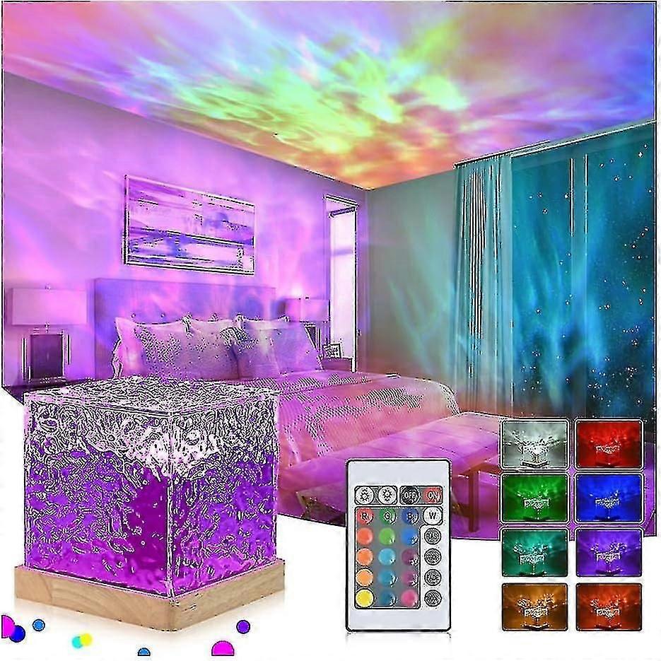 Wave Projector, Rgb Colors Changing Projector With Remote, Projector Lamp Waves Led_d89