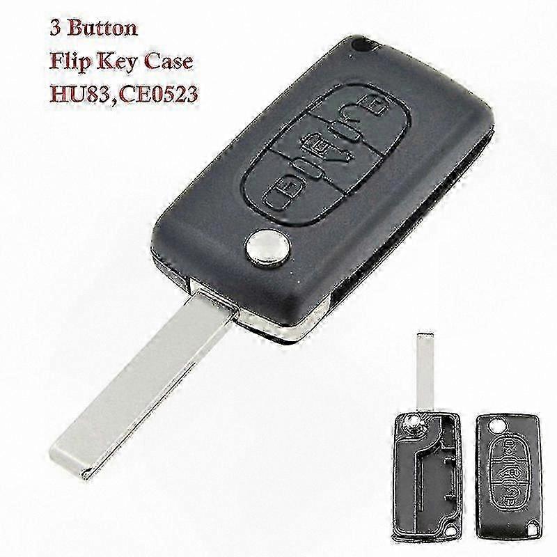 3-Button Key Fob Case for Peugeot Expert, Citroen Dispatch 2006-2016, Proace 2013-2016