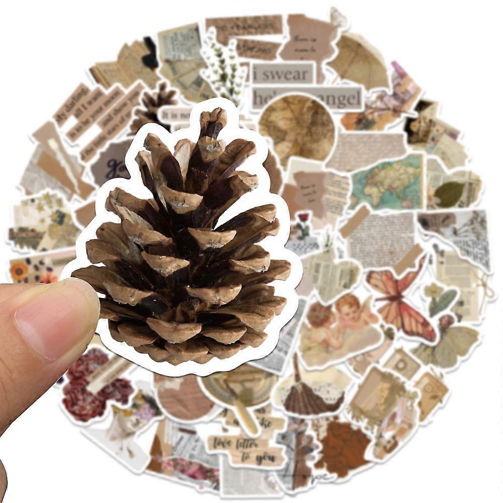 52 Retro Art Abstract Graffiti Stickers, Waterproof and Non-Repeating, for Decorating Water Bottles, Suitcases, and Notebooks