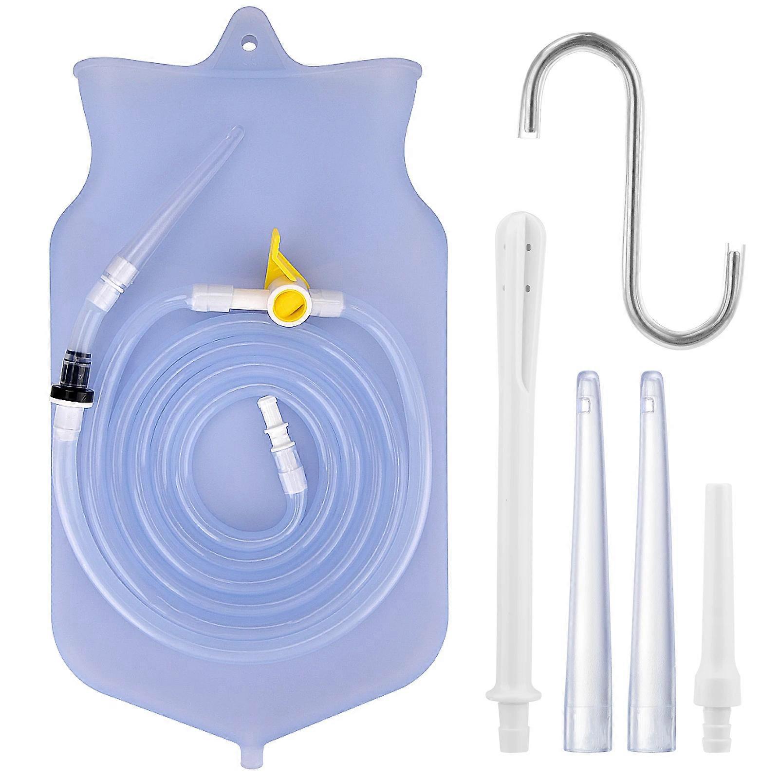 Enema Irrigation System Reusable Silicone Water Colon Bags Astriction Flusher For Colon Cleansing Easy to Use Multicolor