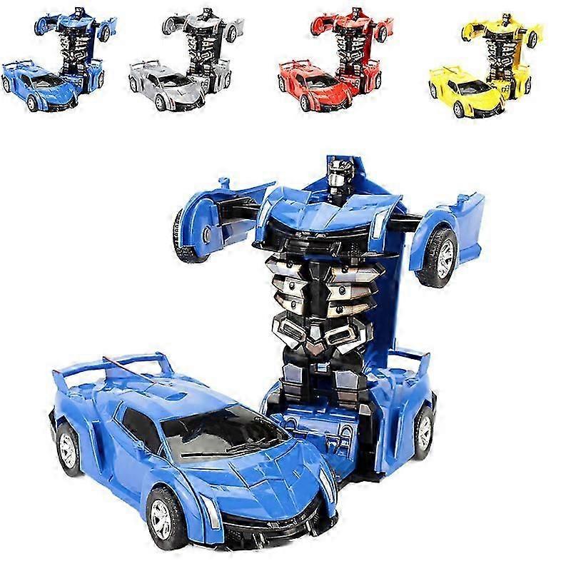 Two-in-one transforming robot car Lamborghini model mini automatic transforming robot toy [jkw]