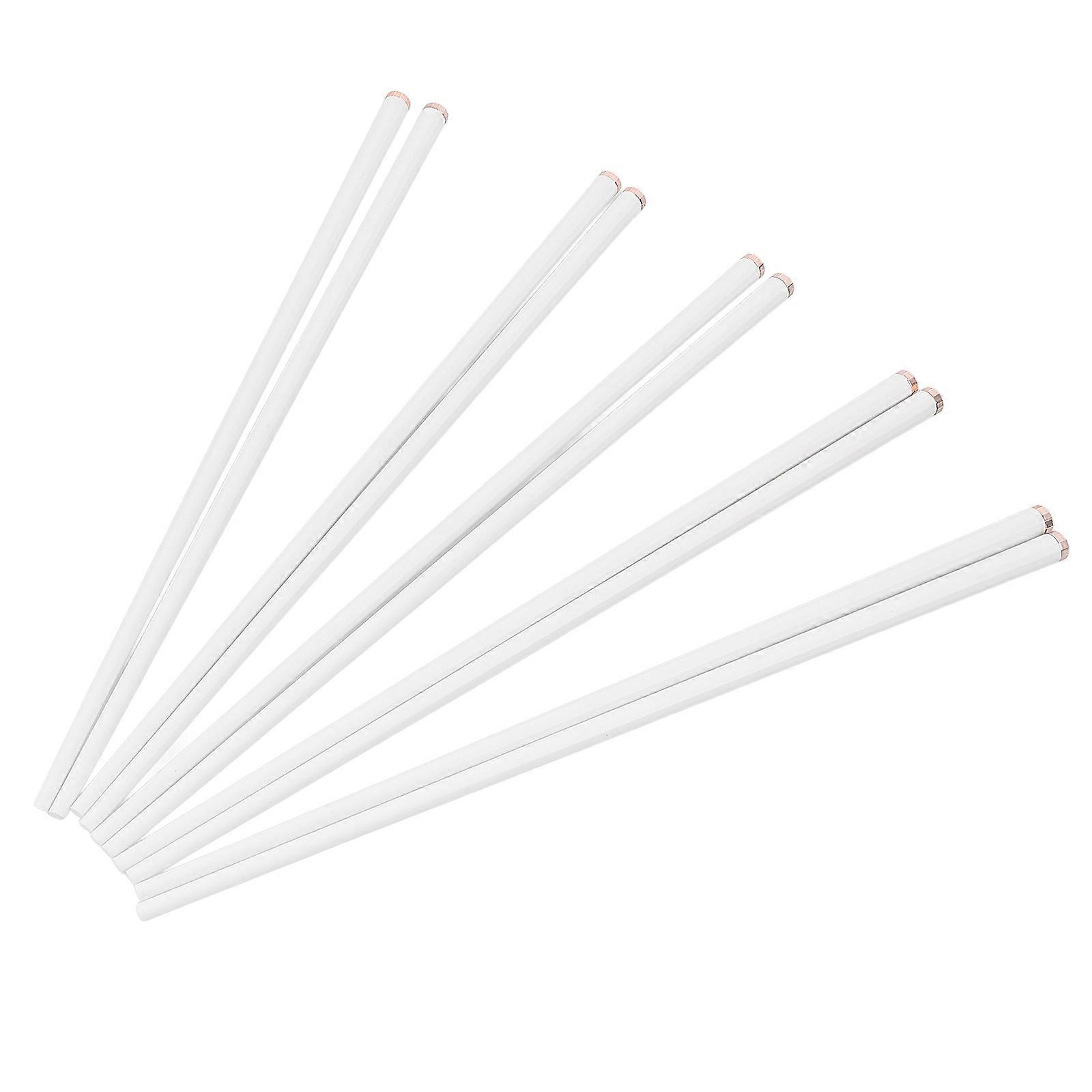 5Pairs Fiberglass Chopsticks Set for Home Use Reusable White Chopsticks