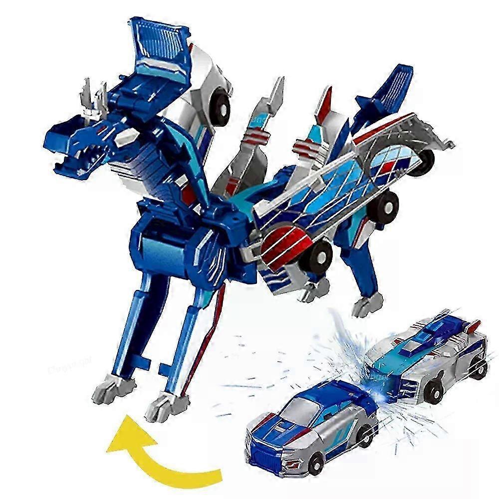 2combine1Magical Transforming Car Children's Transforming Toy Transforming Horse Model Magnetic Collision Transforming Car-M