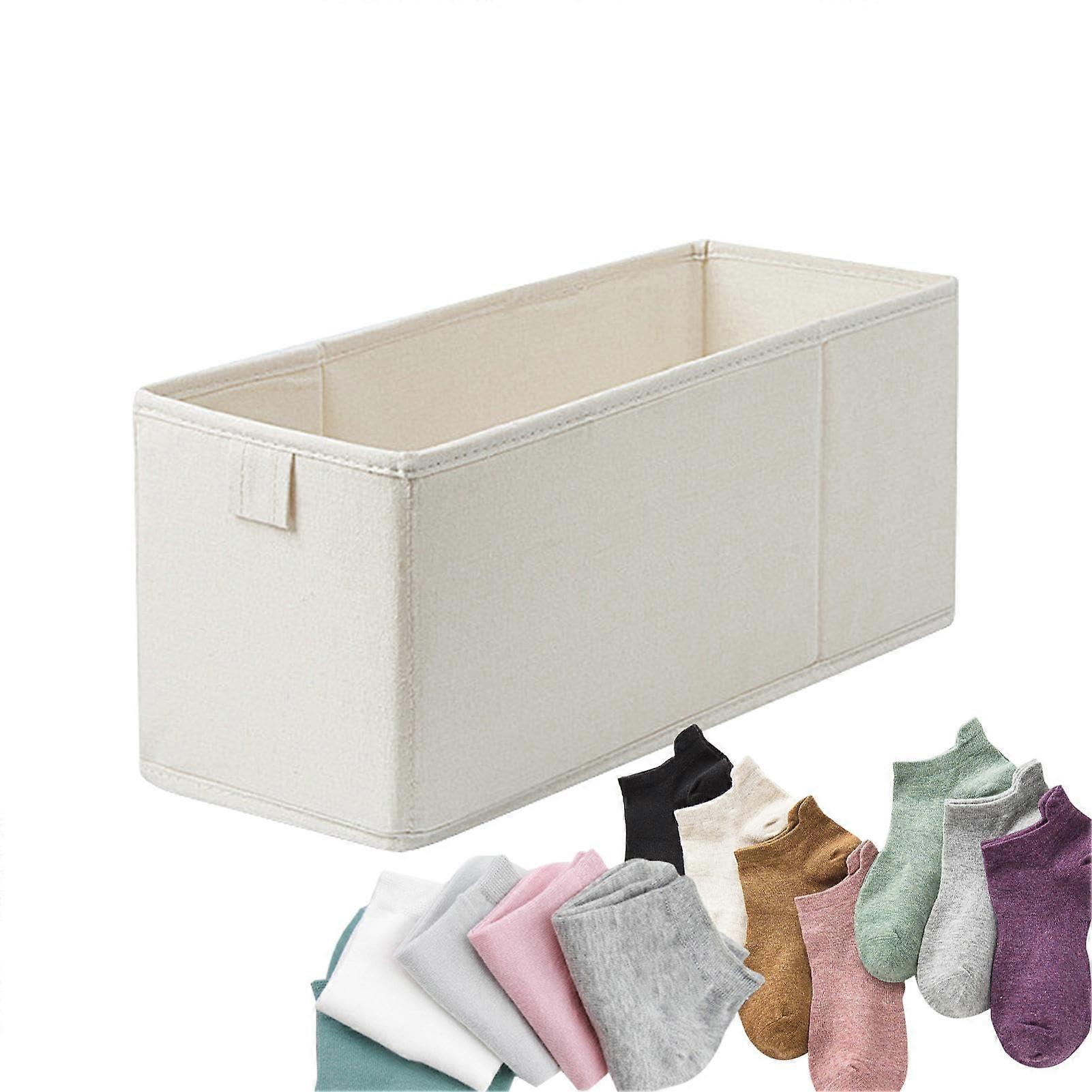 Slim Stackable Storage Bins for Drawer and Closet Organization, Long Plastic Containers for Socks and Underwear