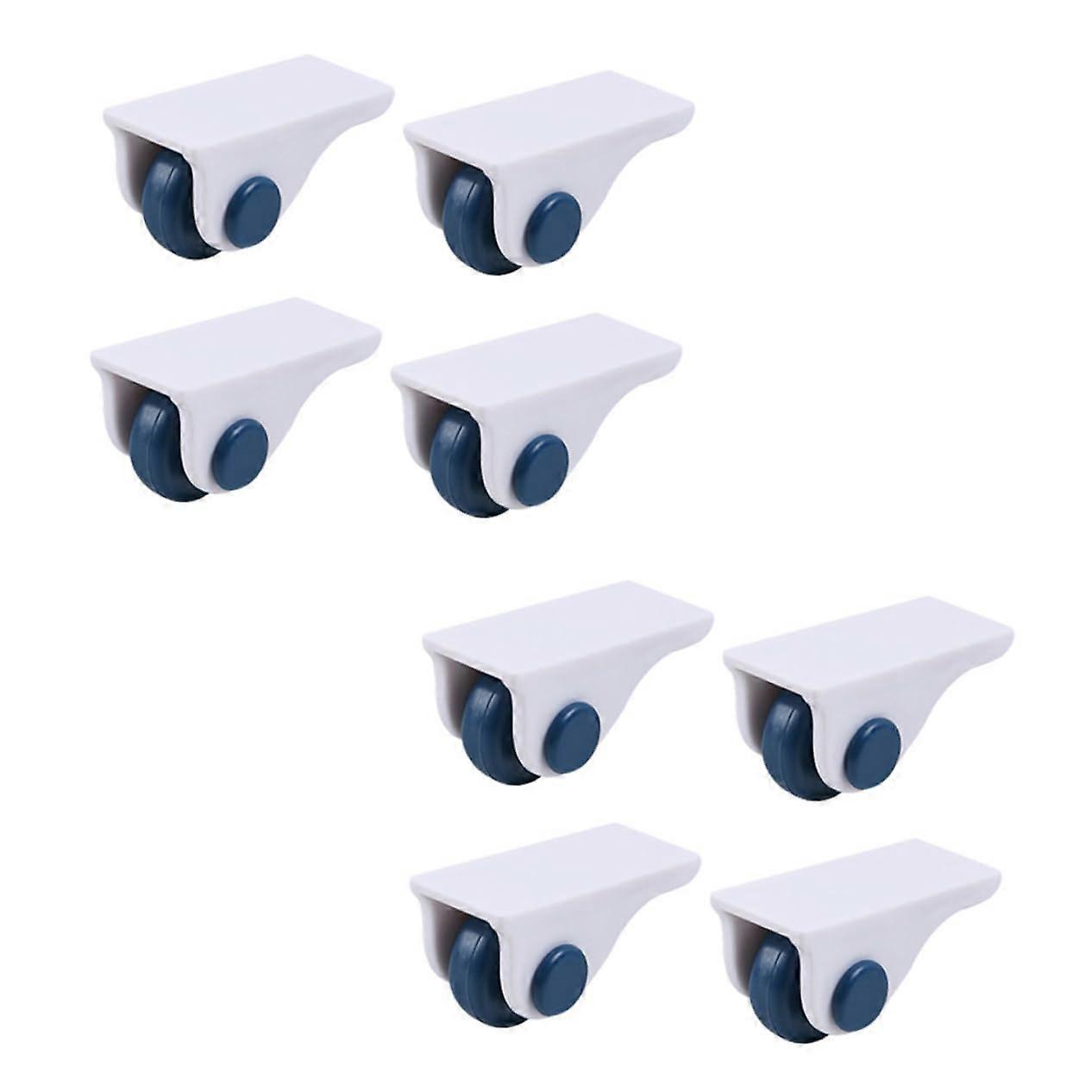 8Pcs Adhesive Caster Wheels for Storage Boxes, 360° Rotating SelfAdhesive Rollers, Easy Mobility