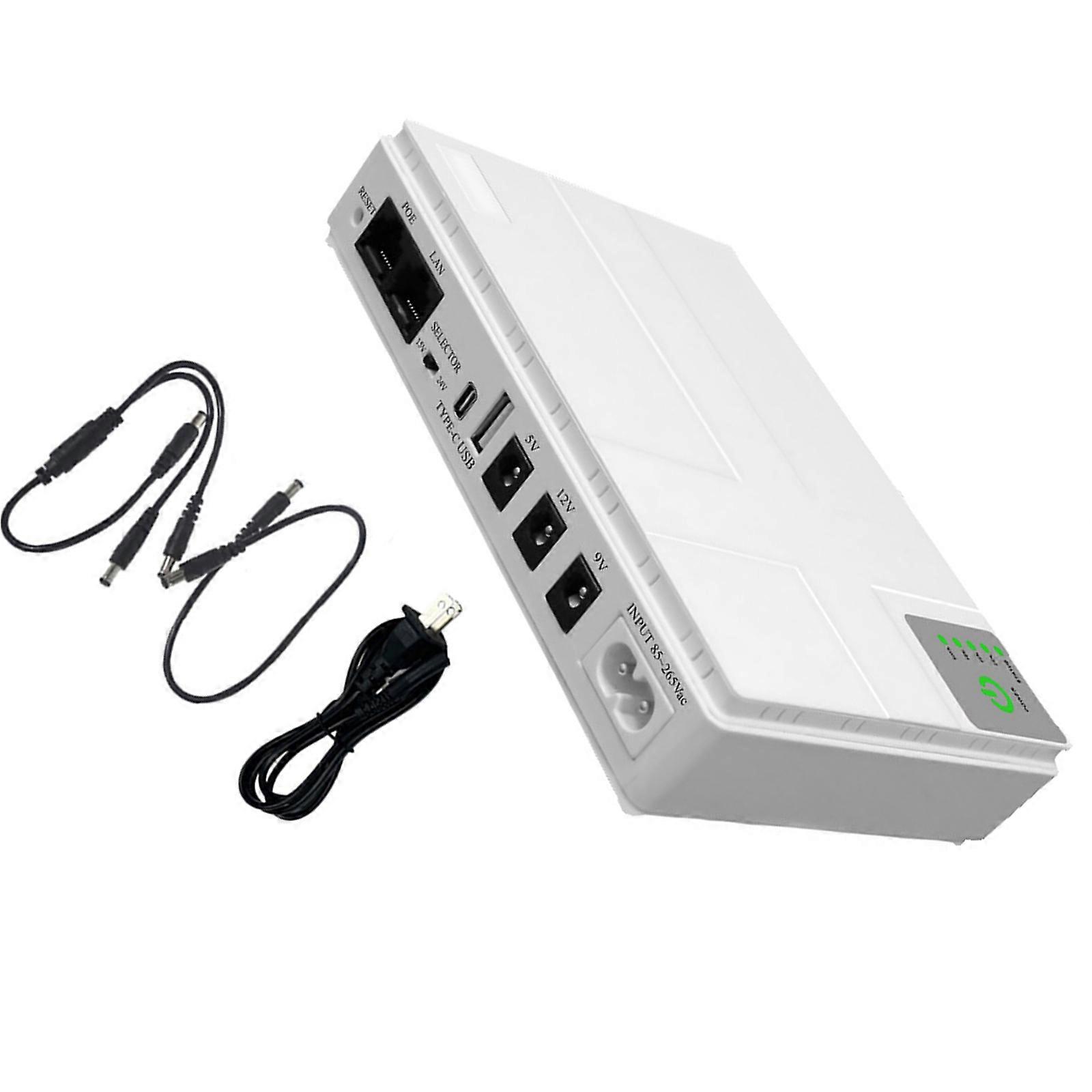 5V 9V 12V Uninterruptible Power Supply 20000mAh Auto Detection and Low Power Alerts for Efficiently Energy Management  White