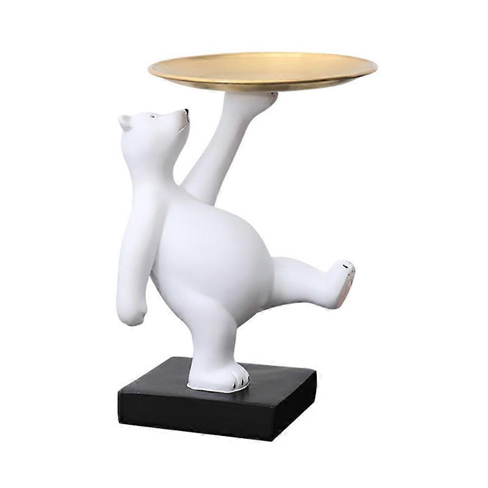 Bear Modeling Tray Decorative Storage Organizer for 2Pcs Desktop Use