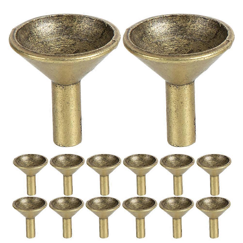 Backflow Incense Holder Base Metal Funnel Stand for Tea Ceremony 24Pcs
