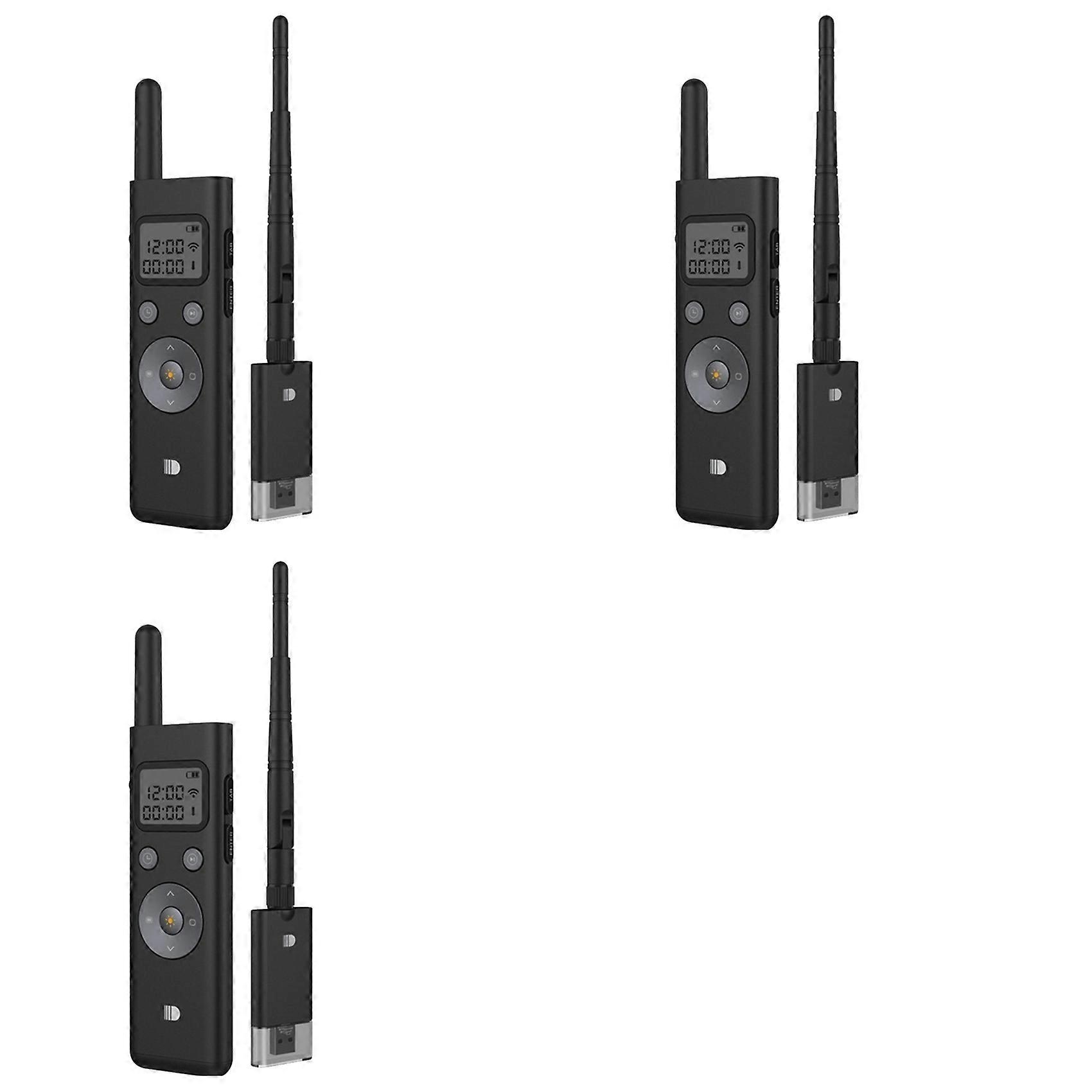 3X Wireless Powerpoint Presentation PPT Pointer Clicker Presenter LCD Display Green Light RF Remote Control 300M