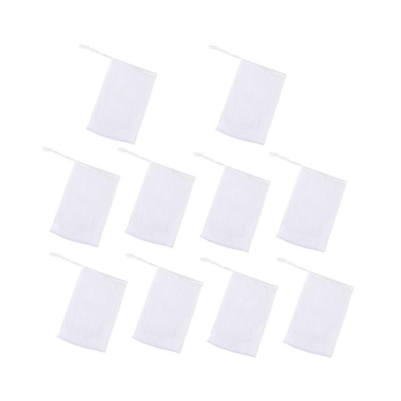 Soap Saver Bag Double Layer Mesh for Face Wash and Shower, Rich Foam and Deep Cleansing, 10pcs