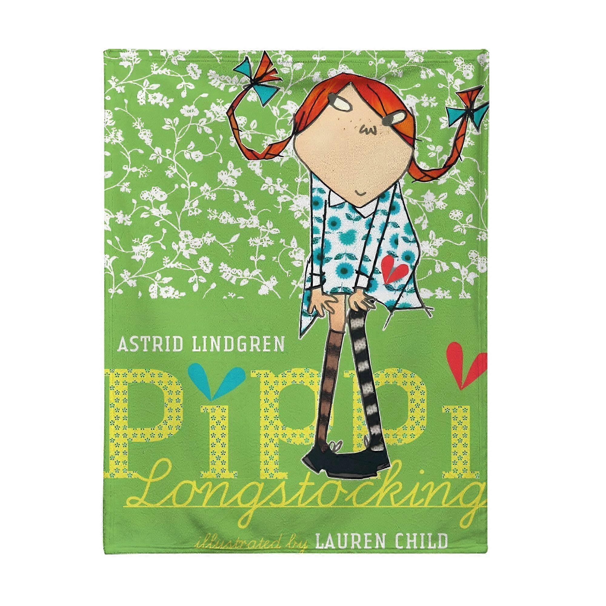 Pippi Longstocking Blanket - Cozy Flannel Throw with Vibrant Floral & Pippi Design, Soft All-Season Bedspread for Home, -EDCVB156
