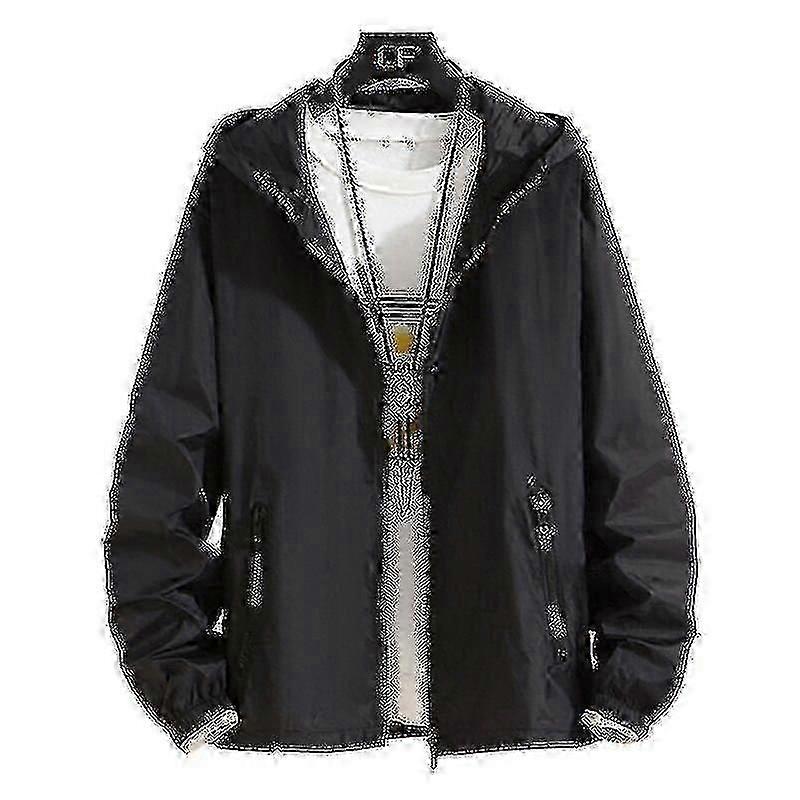 Sunscreen Waterproof Jacket for Men in 7XL, Lightweight Windbreaker