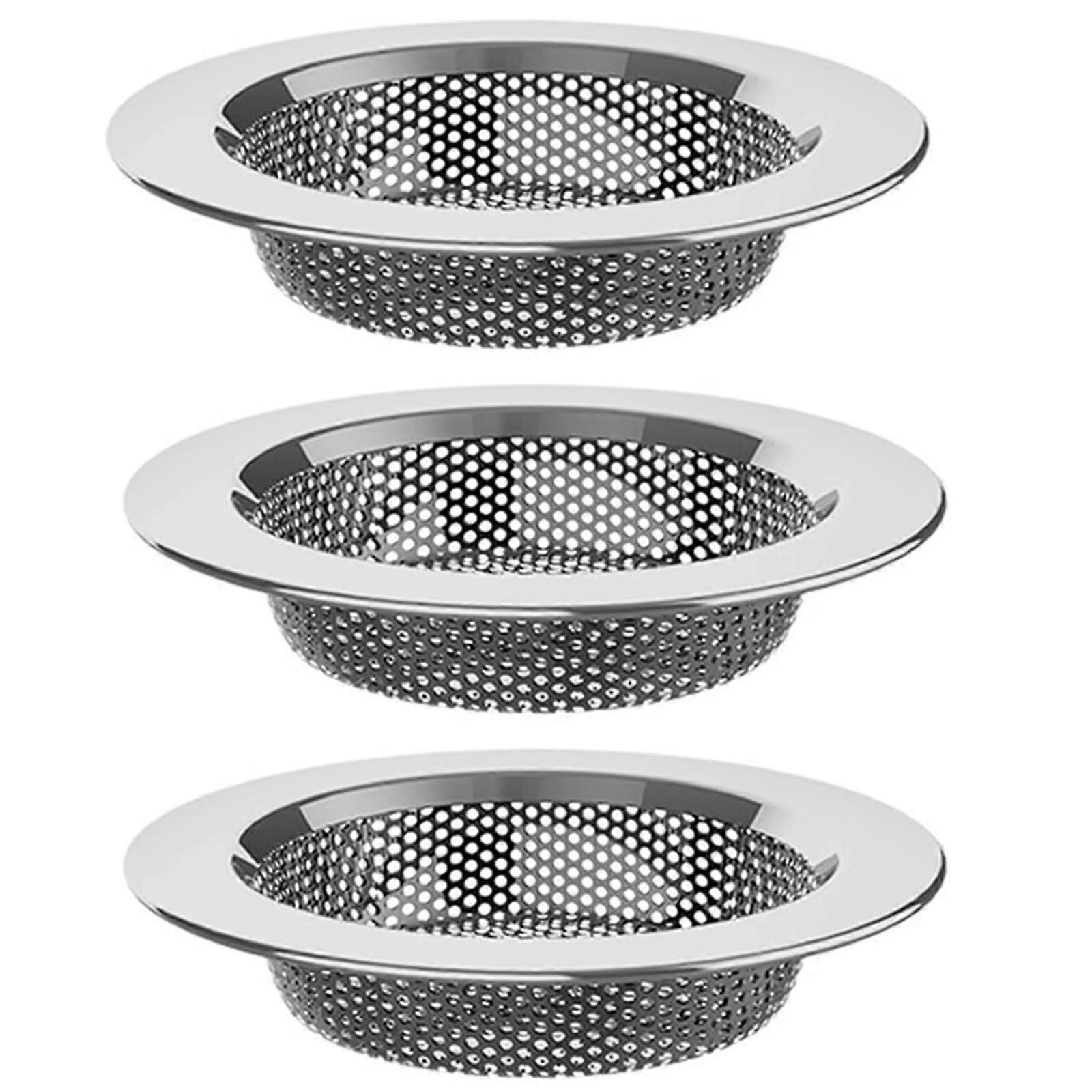 3Pcs Stainless Steel Sink Strainer Basket for Kitchen Drain Filter with Durable Fine Mesh