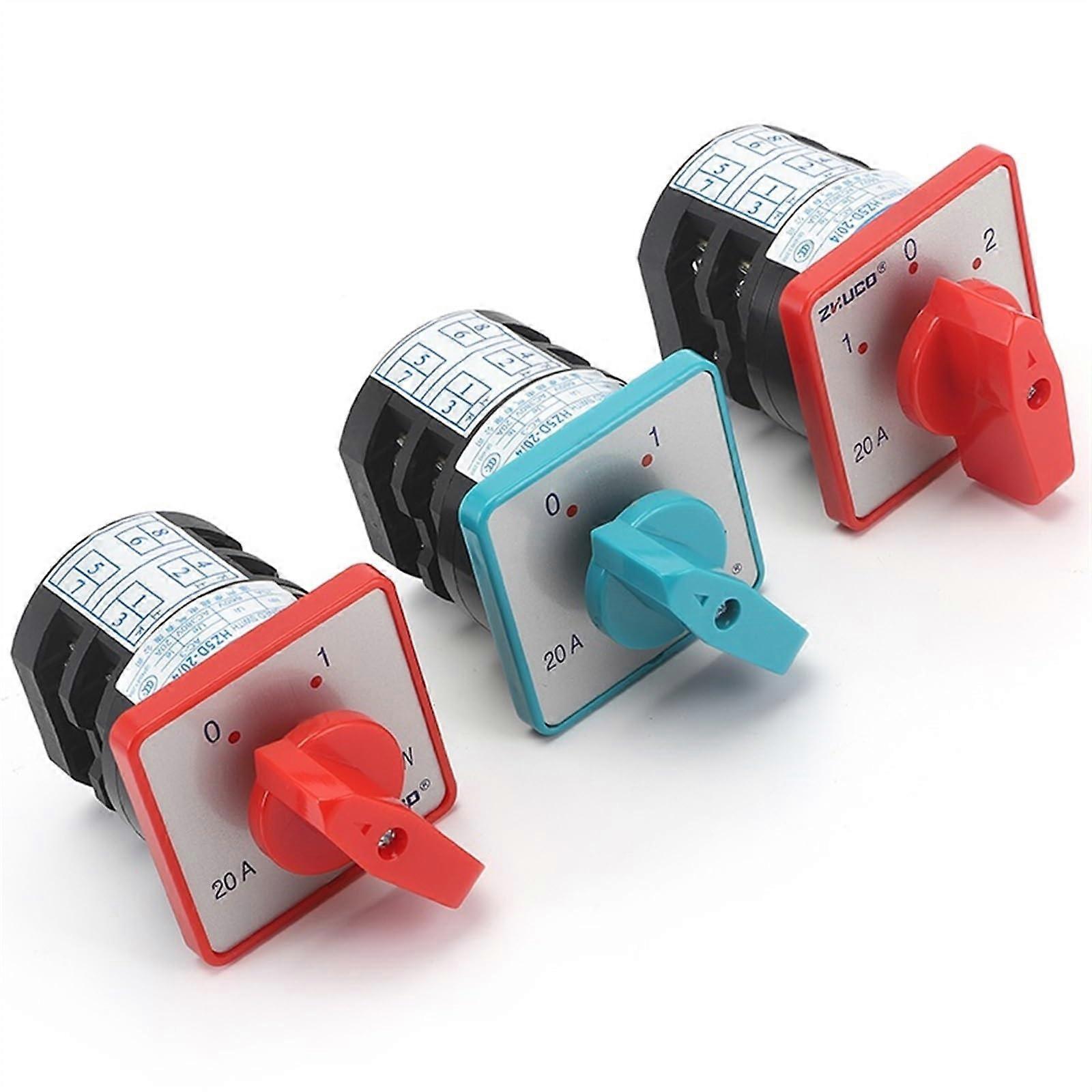 20A 4 Position Rotary Cam Switch with Multipolar DualPole Power Transfer Control