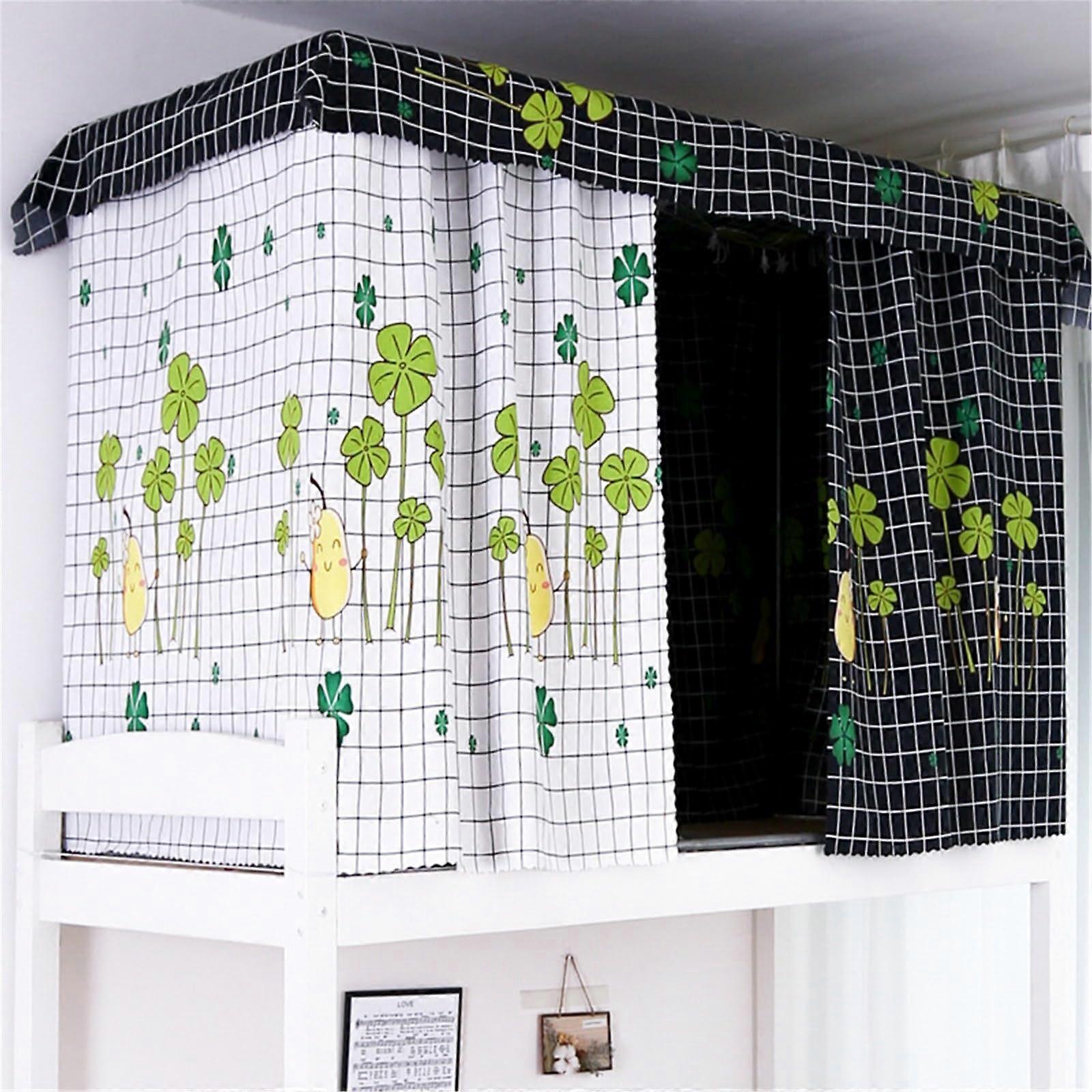 Bunk Bed Blackout Privacy Curtain Set, Breathable Light Blocking Panels for Loft and Dorm