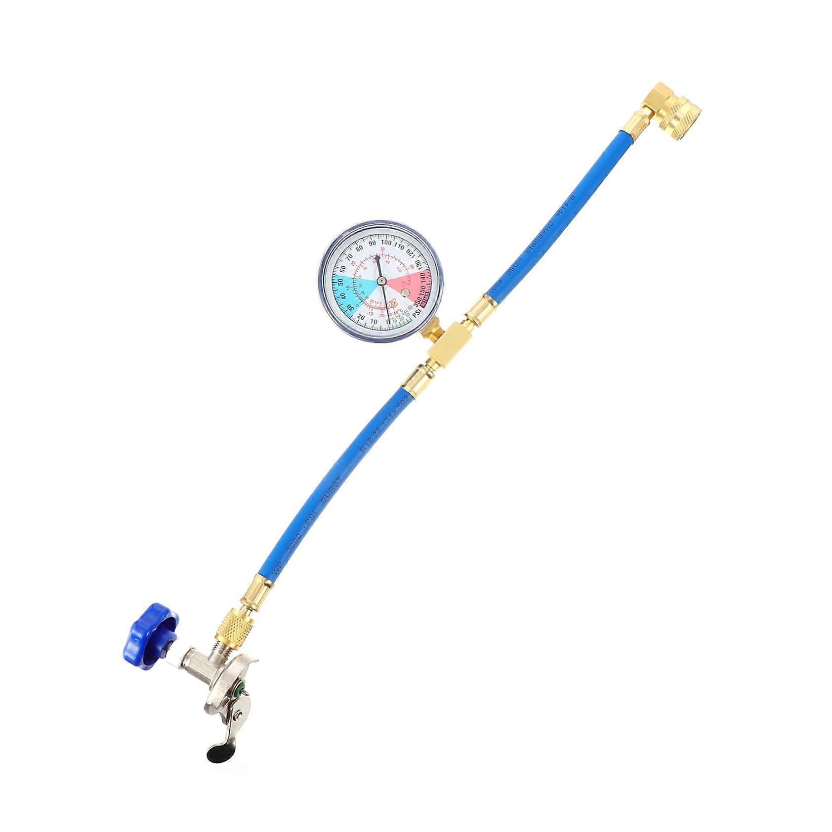 AC Recharge Hose with Gauge for R134a, Accurate Pressure Monitoring and Easy Car AC Refill Kit