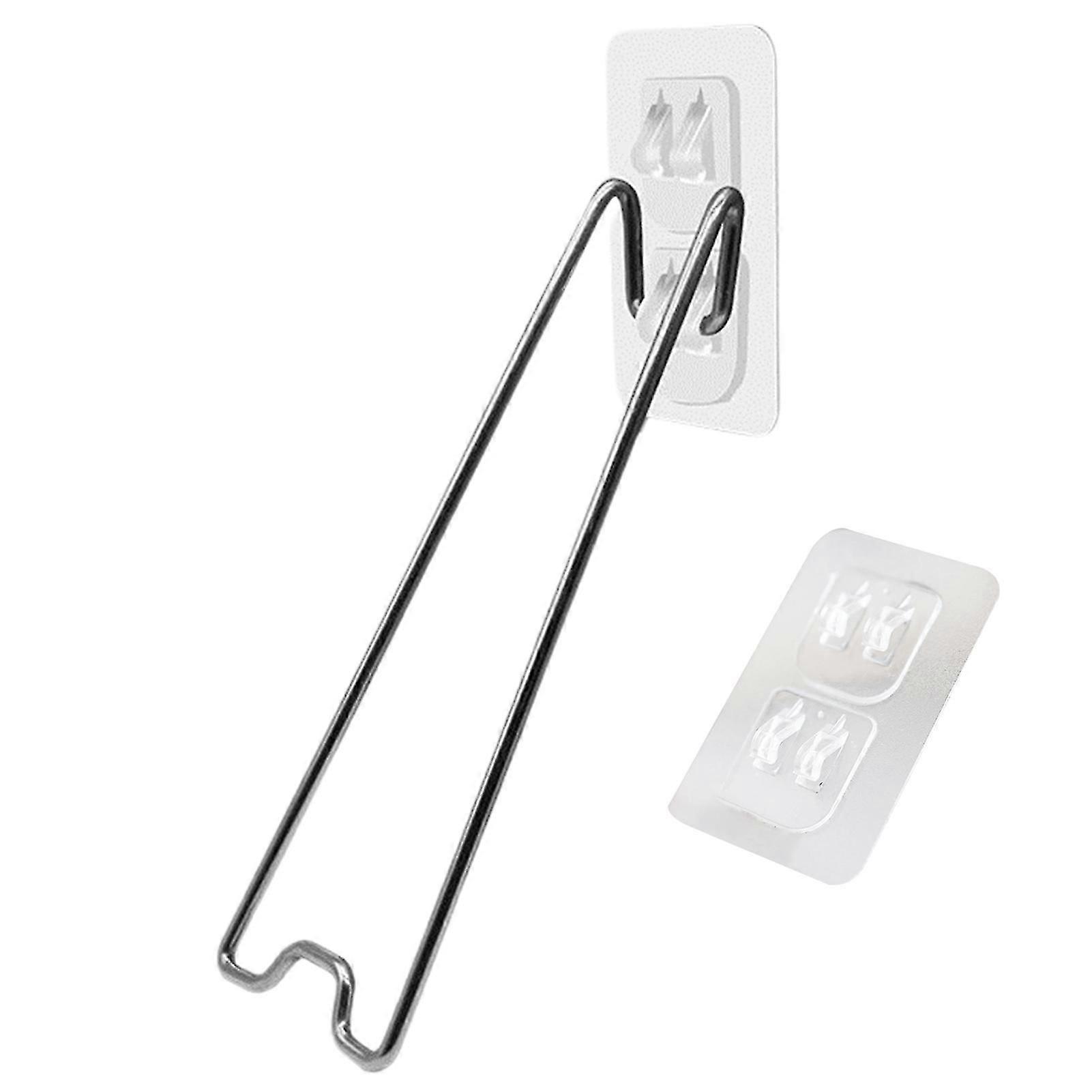 1 Set Photo Frame Stand Strong Load Bearing Dual Slot Design Adhesive Backing No Trace Foldable Picture Frame Stand Home Supply