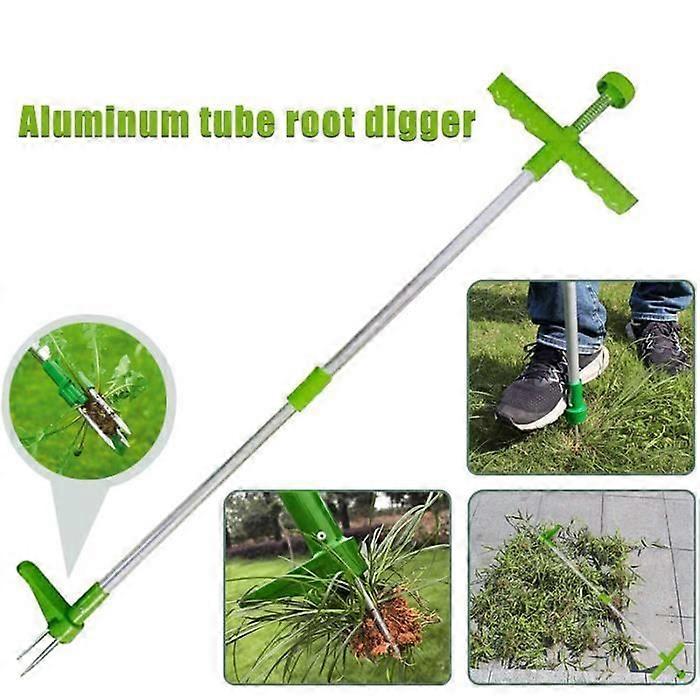 Walensee Weed Puller| Stand Up Weeder Hand Tool| Long Handle Garden Weeding Tool with 3 Claws