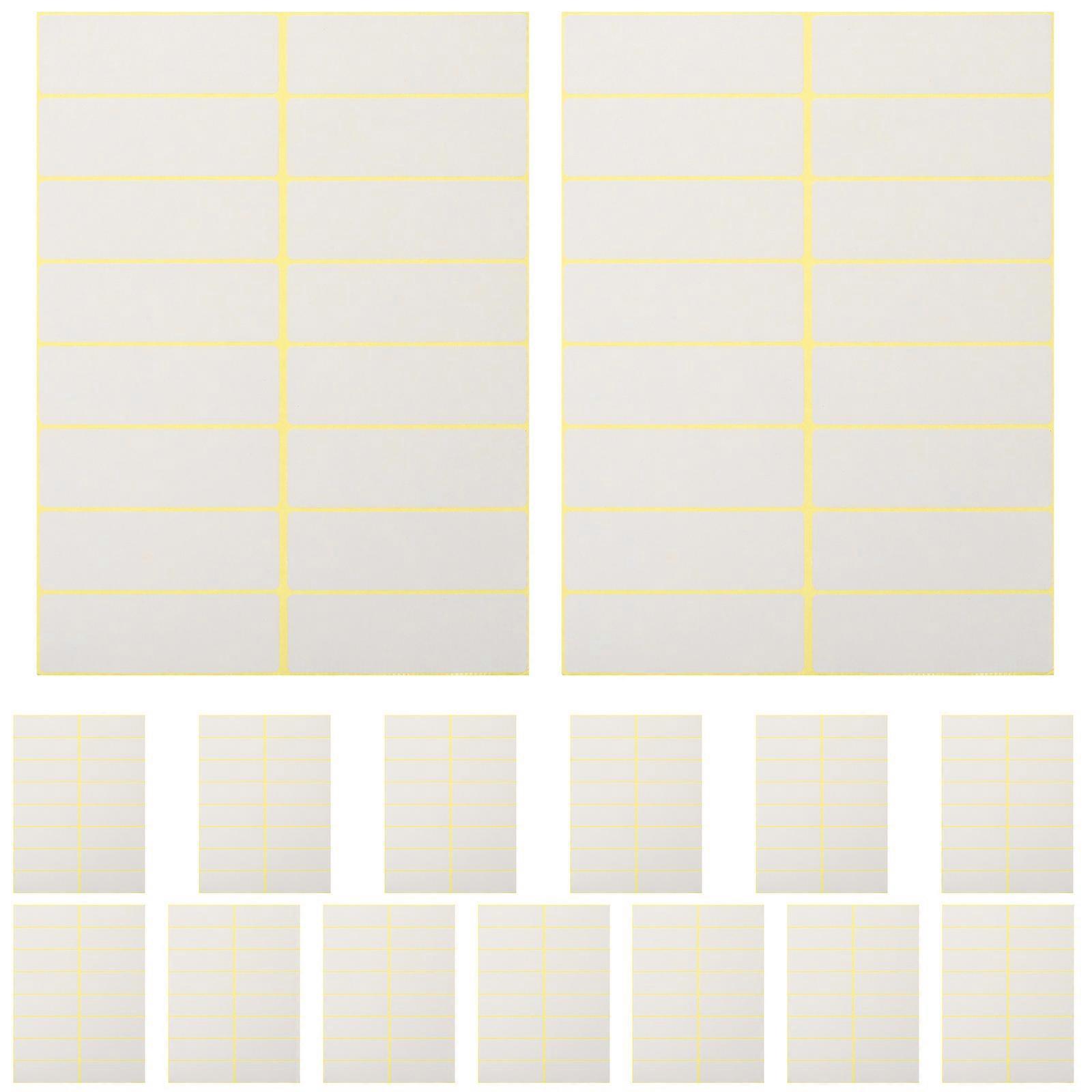 Small Labels Label Sticker for Labeling 15 Sheets White Adhesive Labels